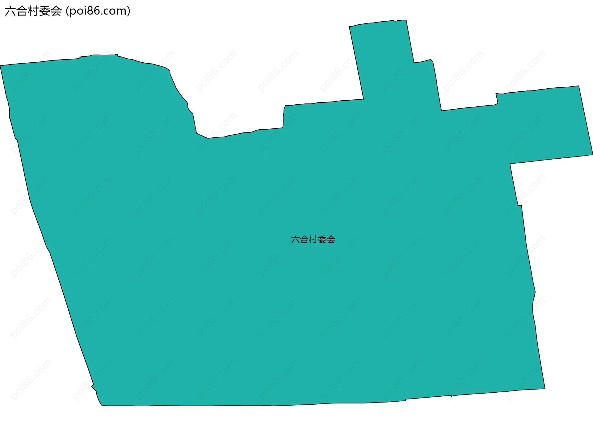 六合村委会边界地图