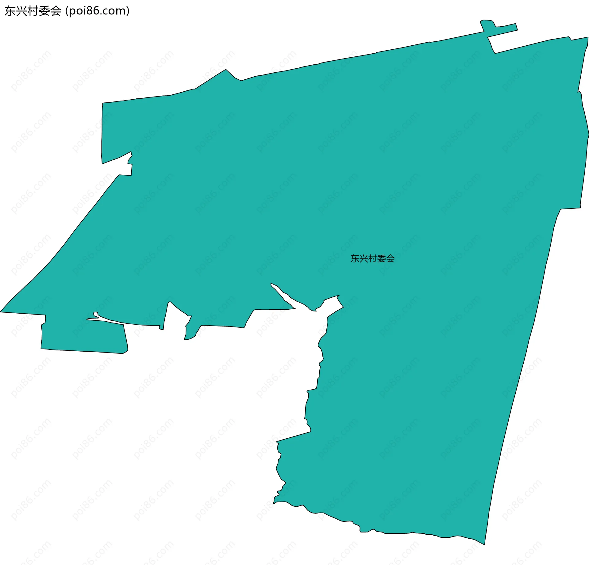 东兴村委会边界地图