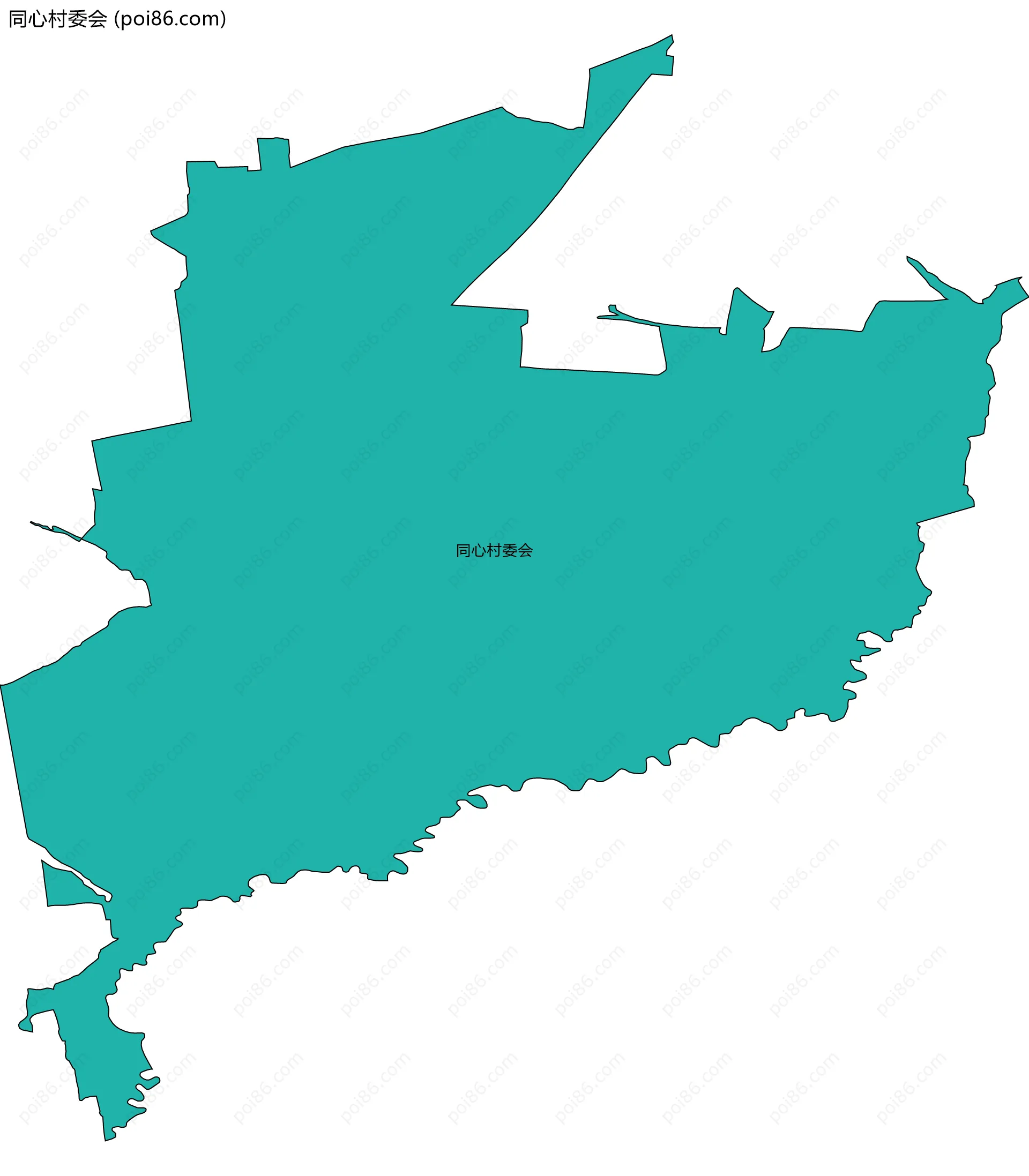 同心村委会边界地图