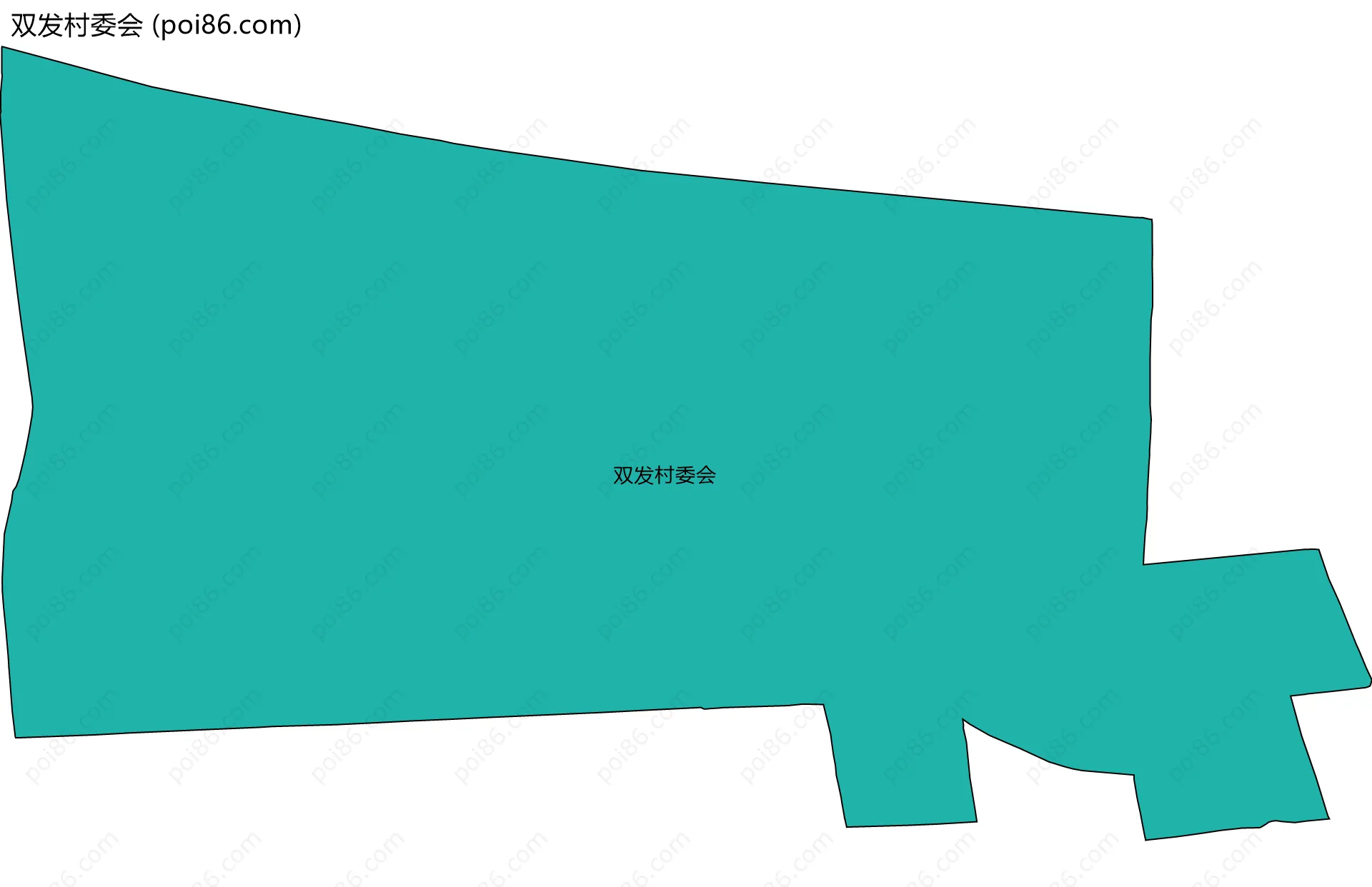 双发村委会边界地图