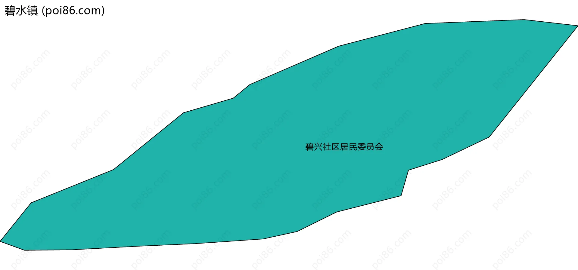 碧水镇边界地图(五级行政区划)