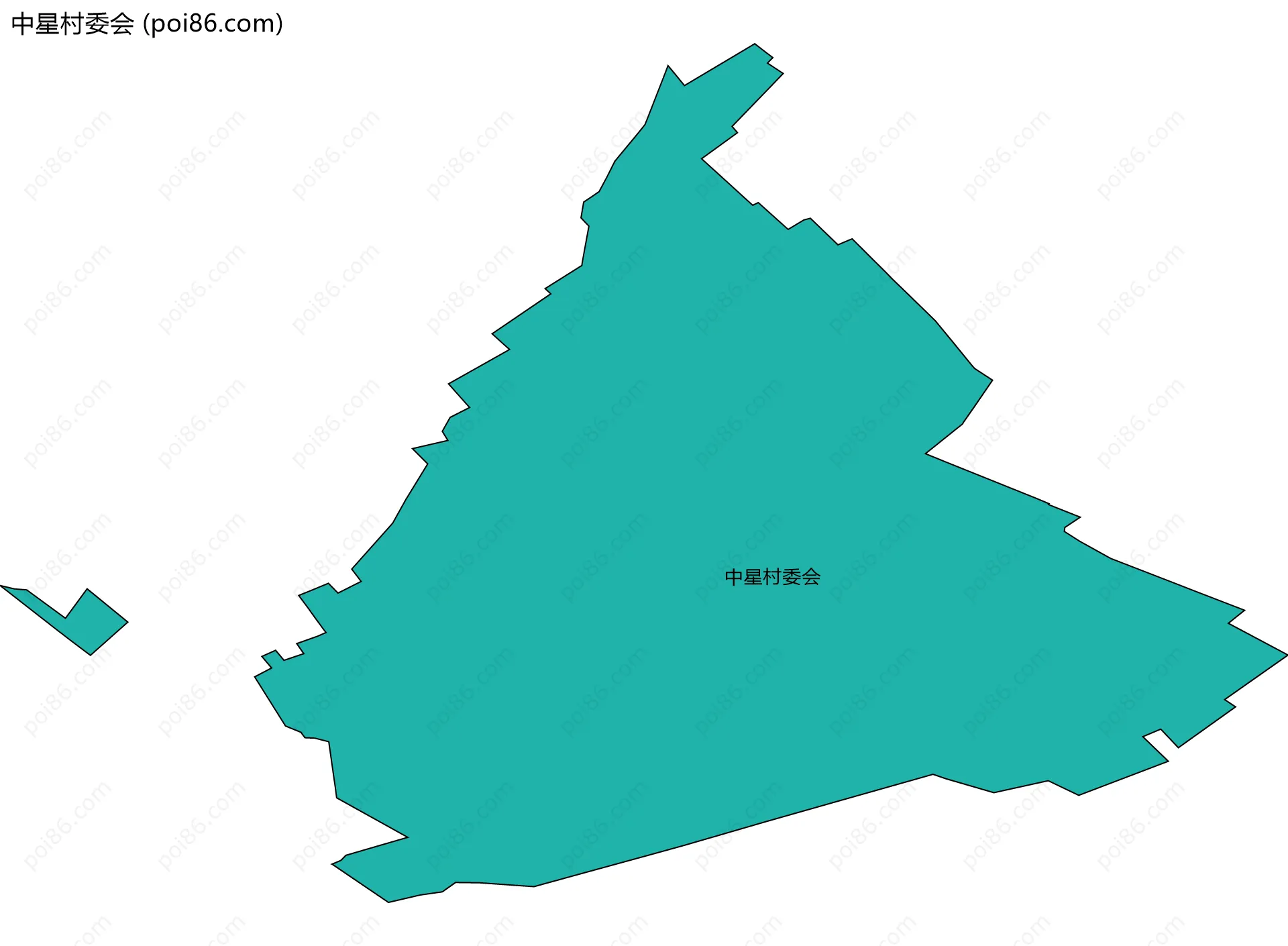 中星村委会边界地图