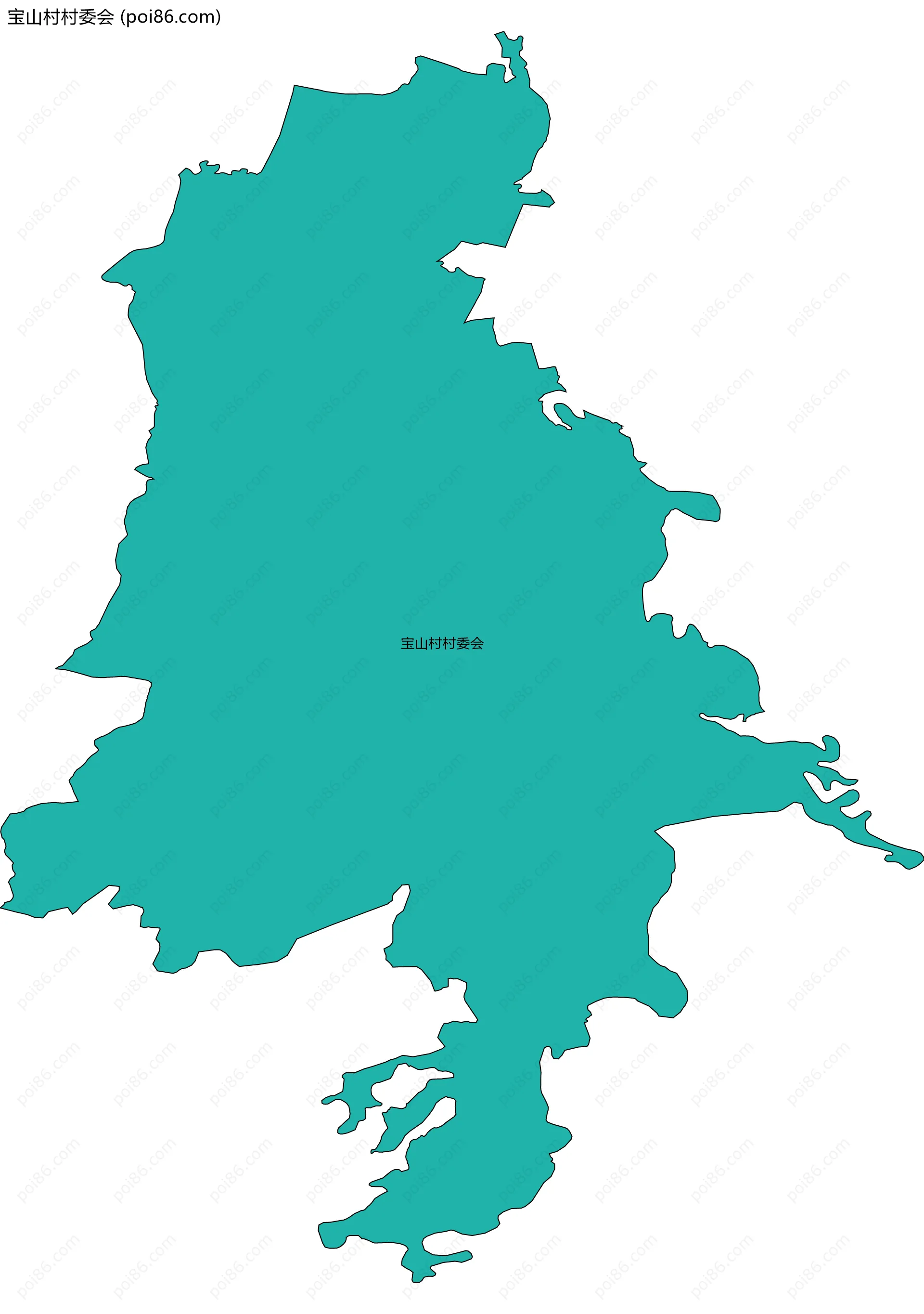 宝山村村委会边界地图