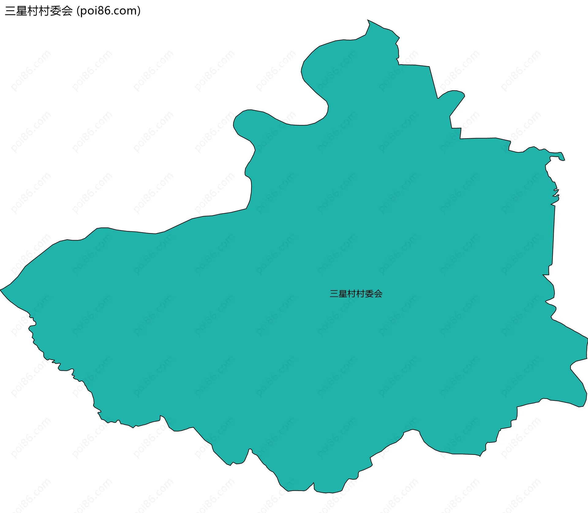 三星村村委会边界地图