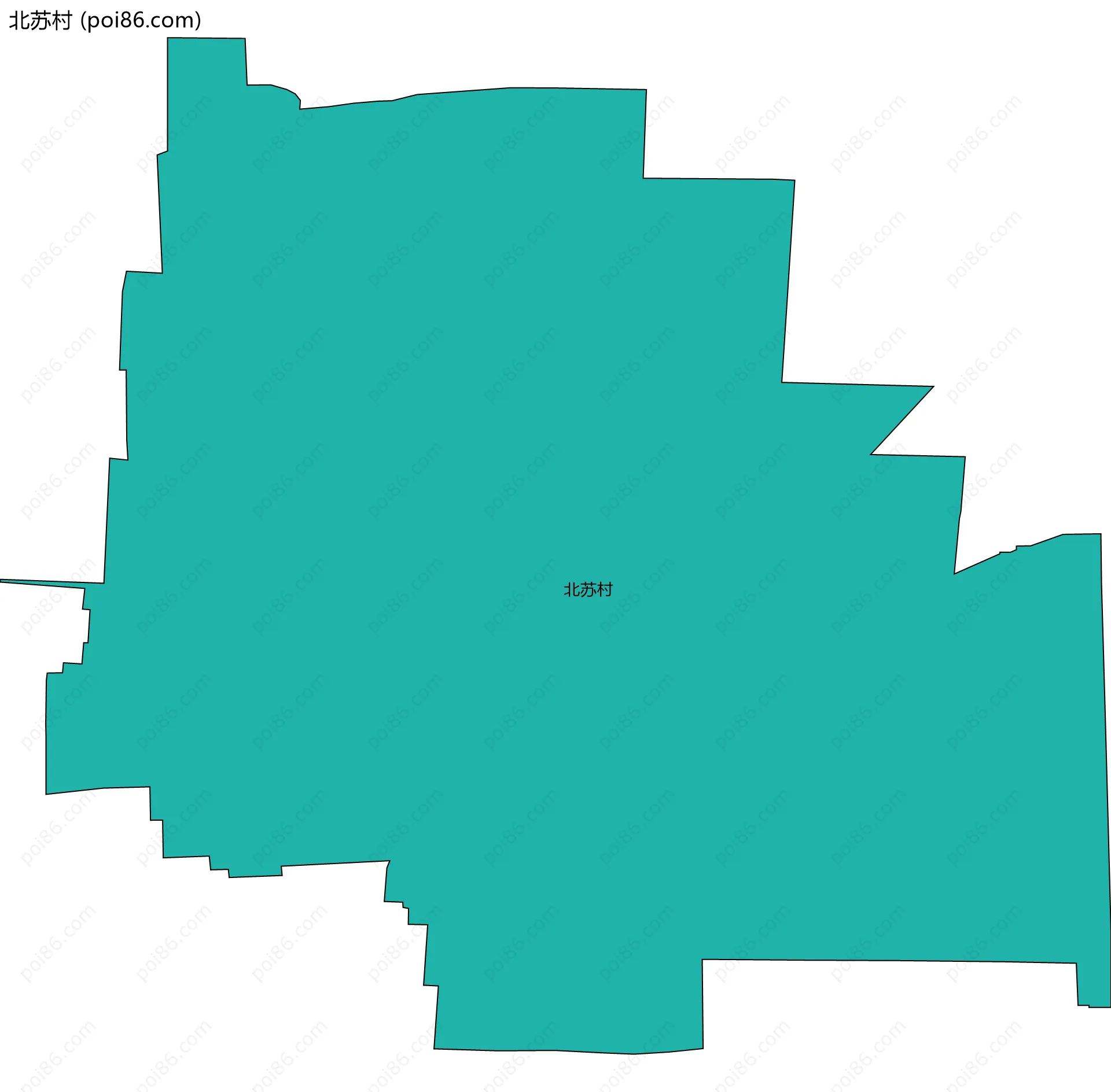 北苏村边界地图
