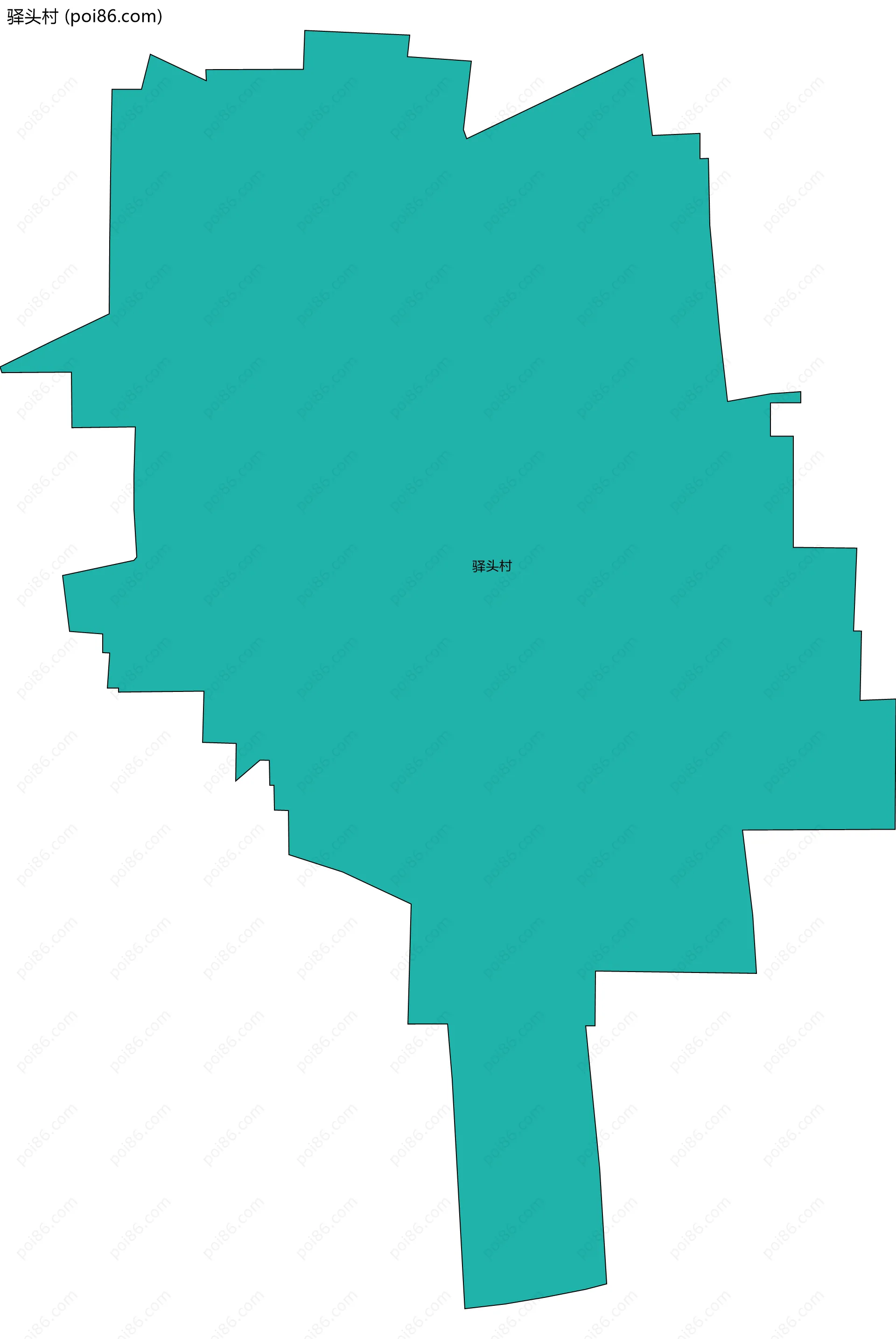 驿头村边界地图