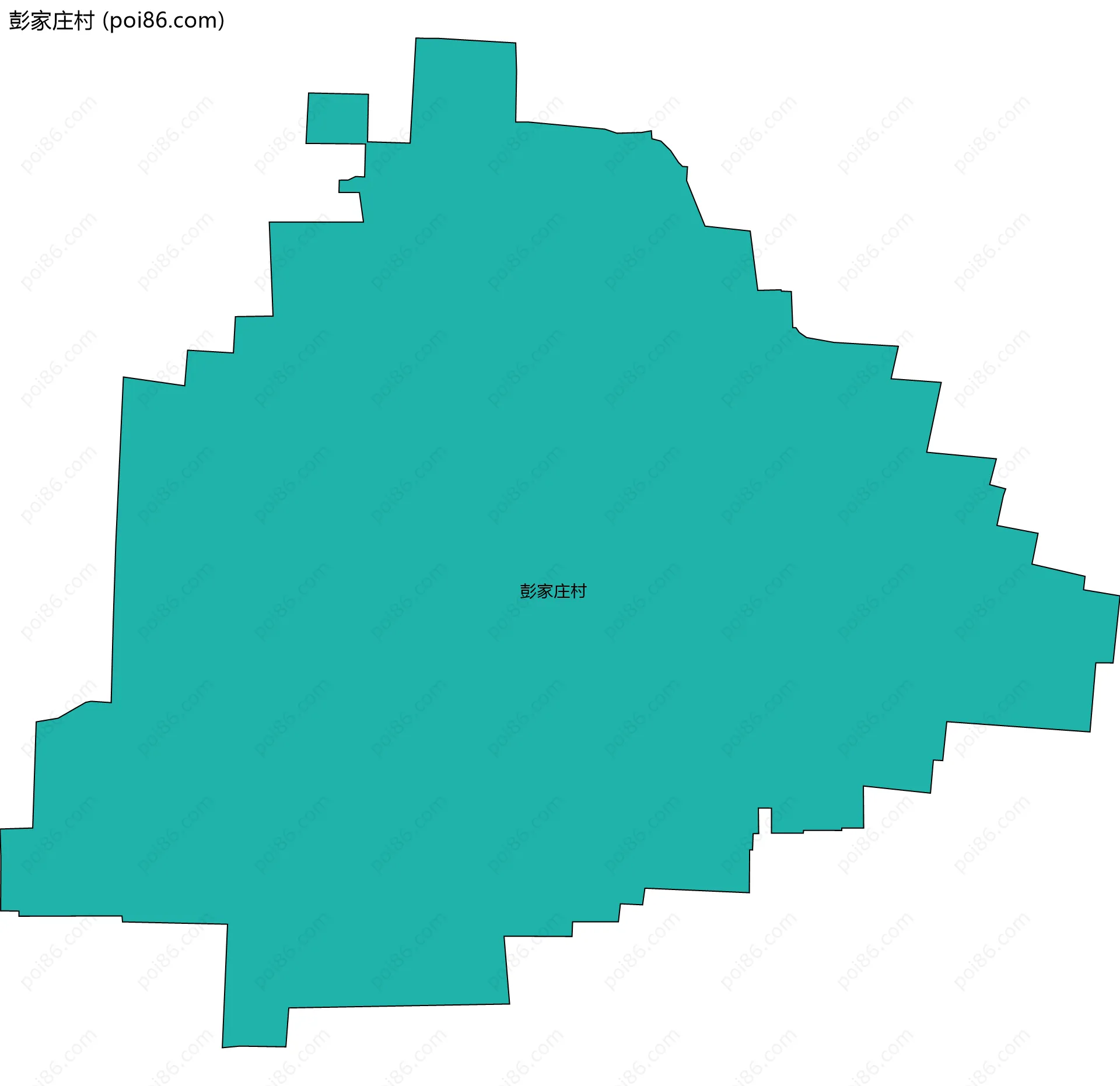 彭家庄村边界地图