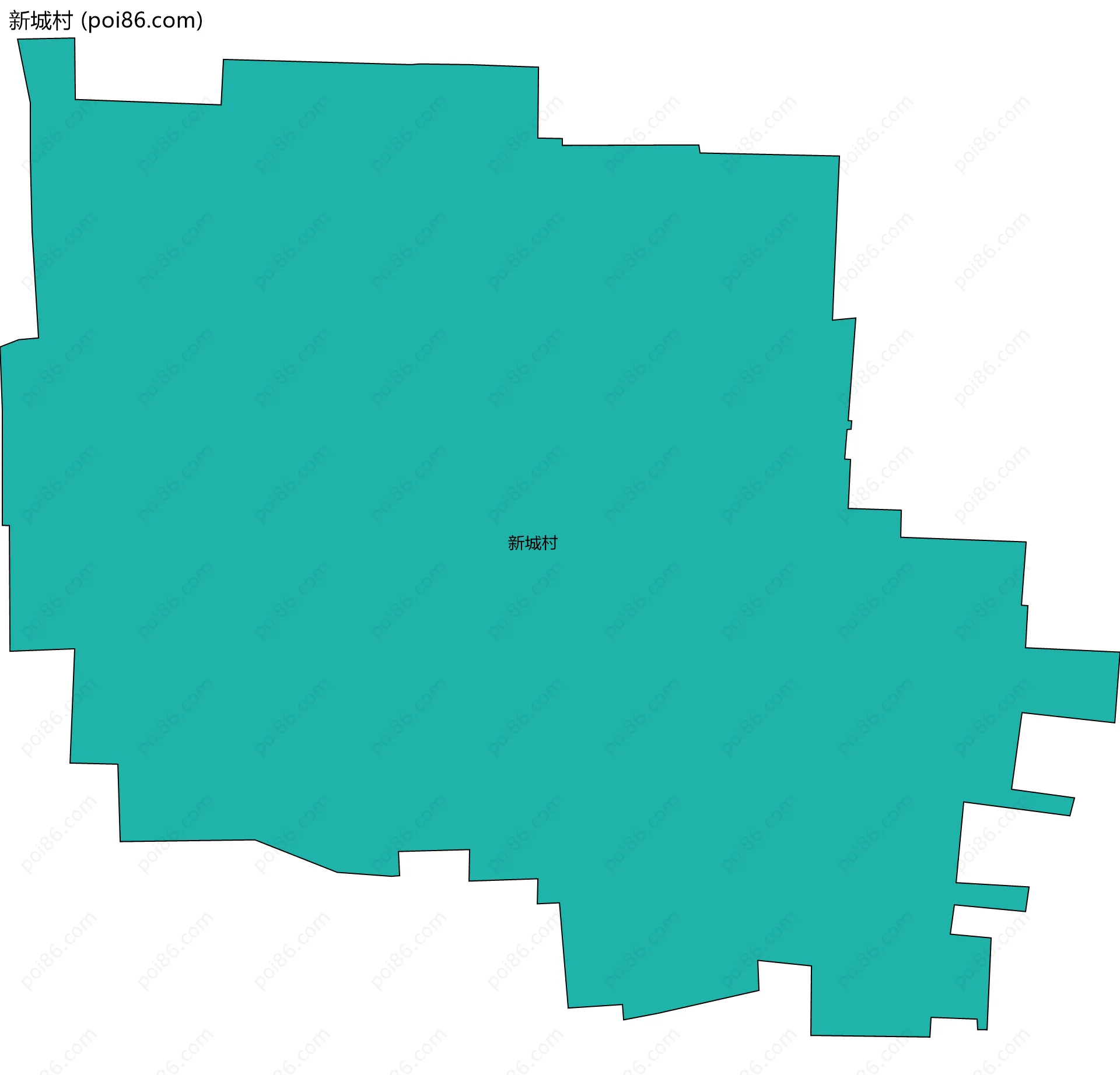 新城村边界地图