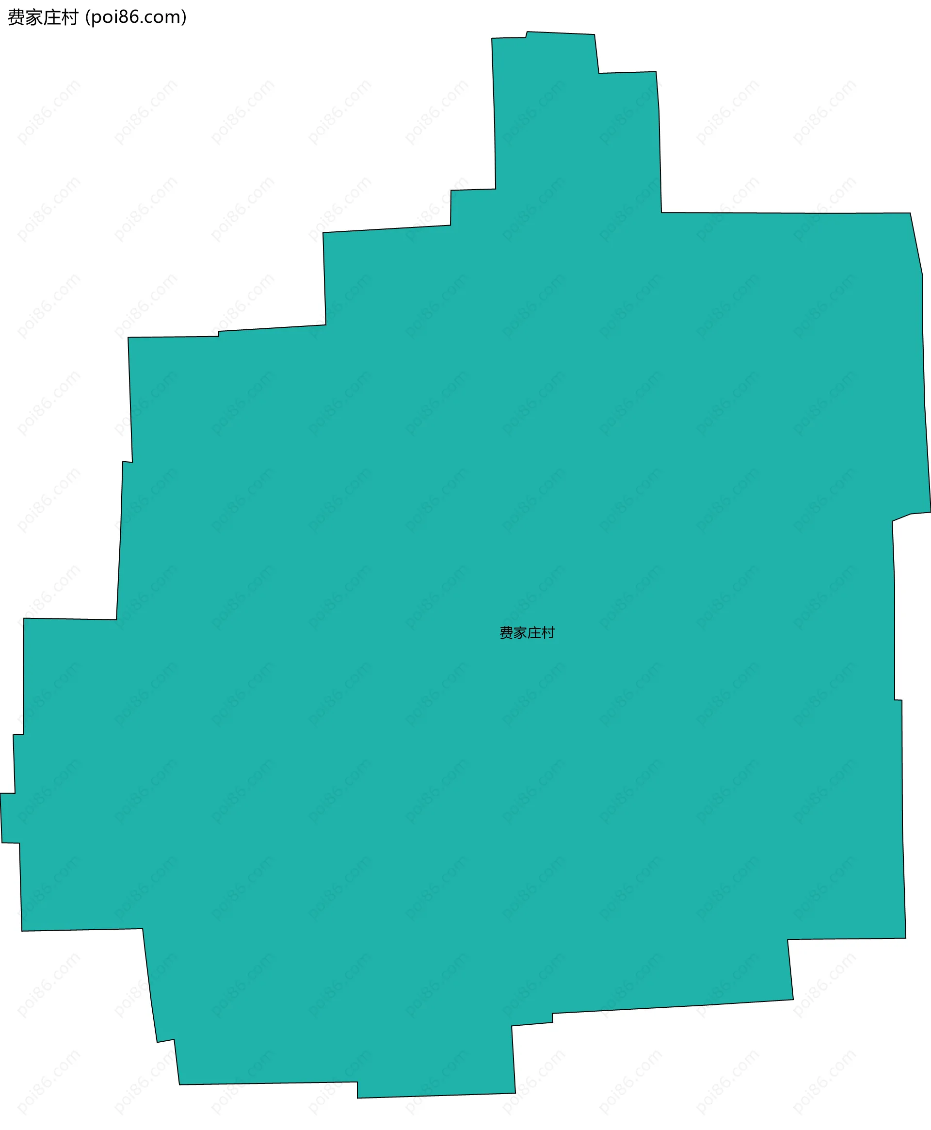 费家庄村边界地图