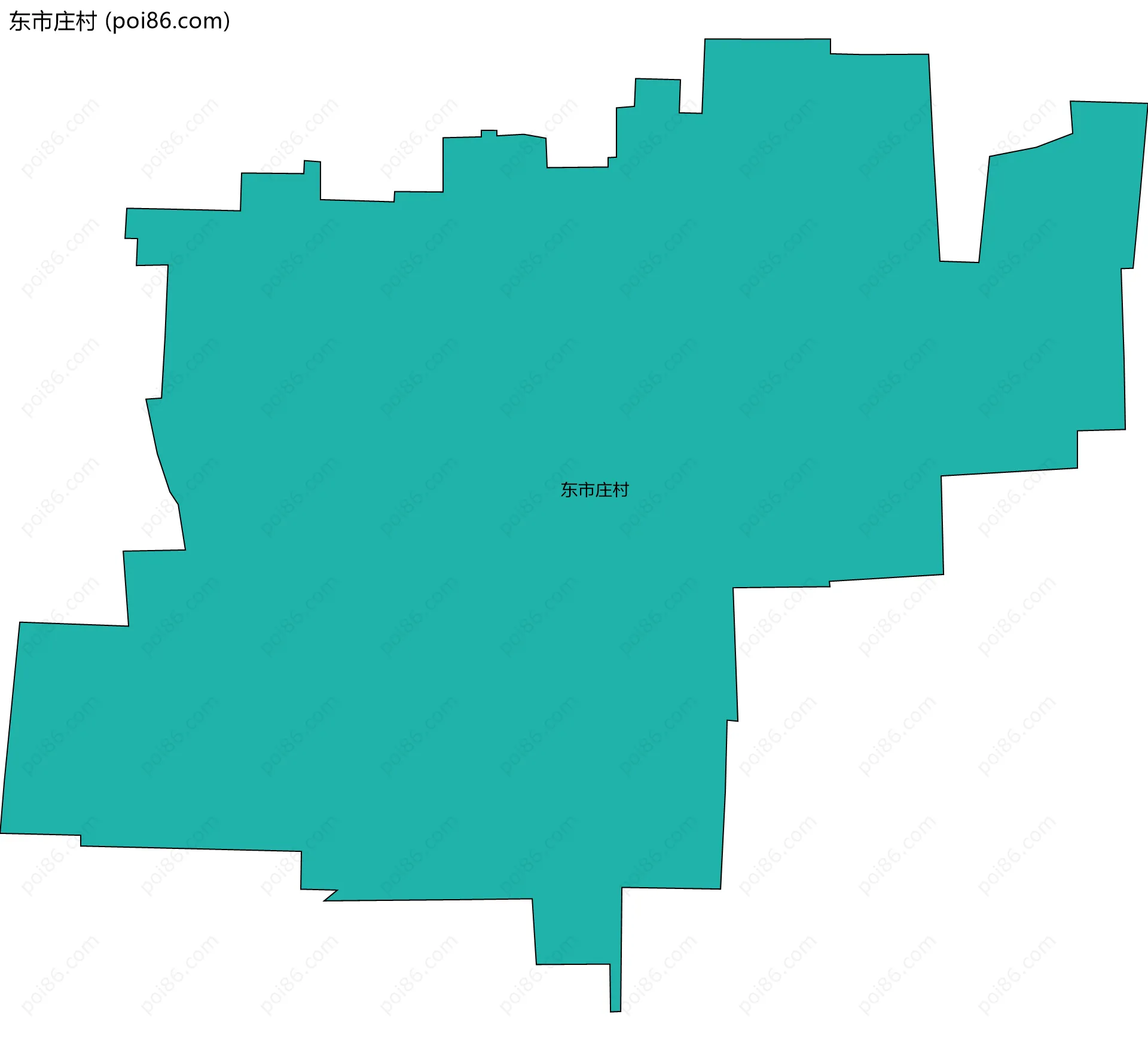 东市庄村边界地图