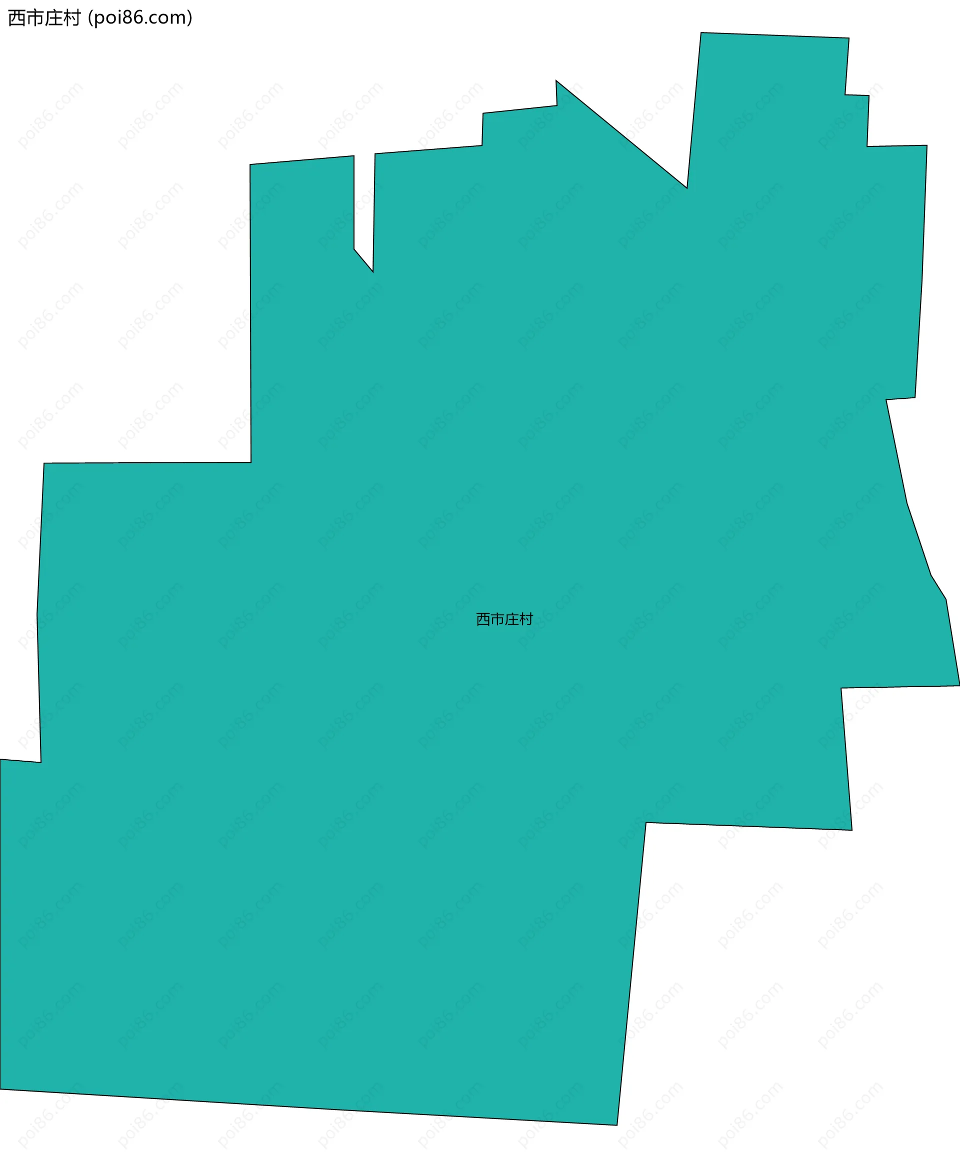 西市庄村边界地图