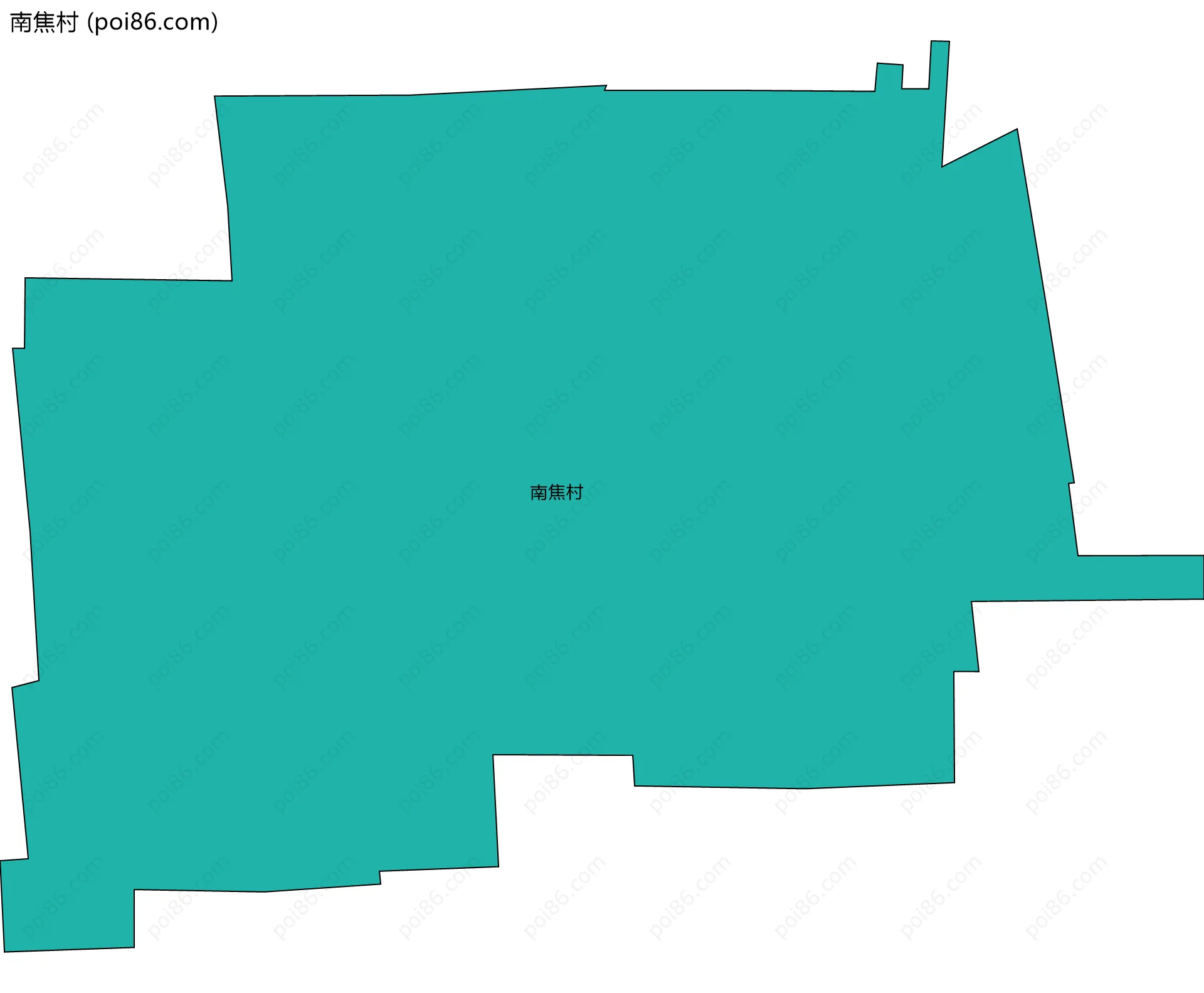 南焦村边界地图