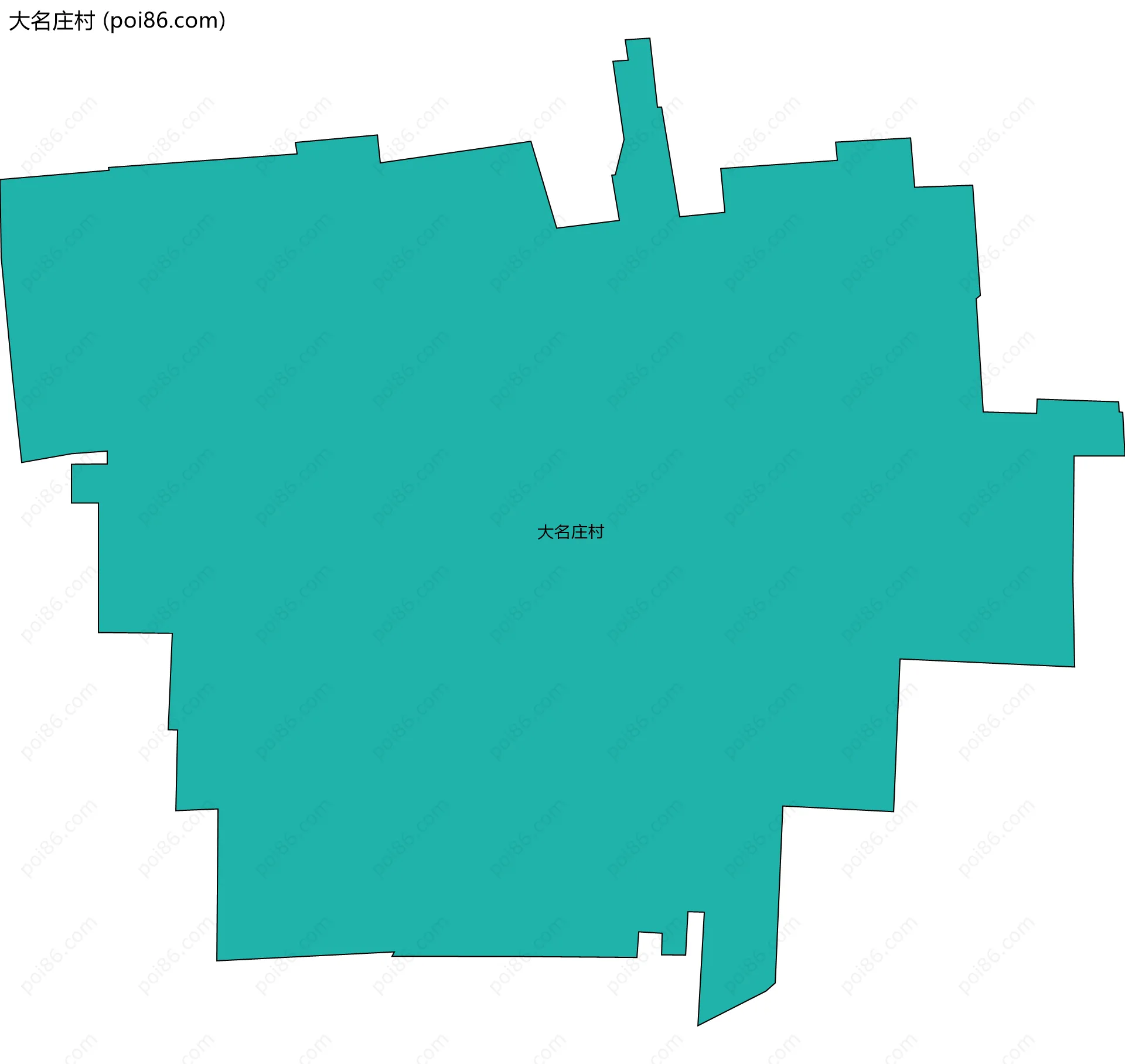 大名庄村边界地图