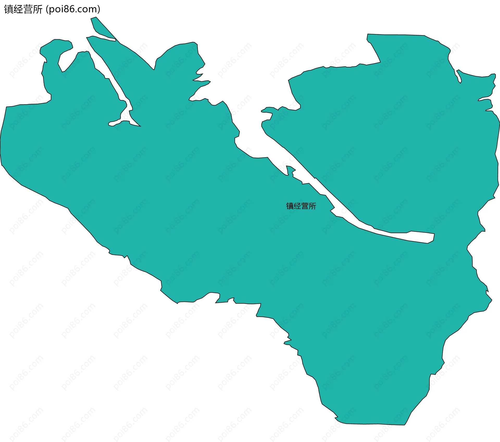 镇经营所边界地图
