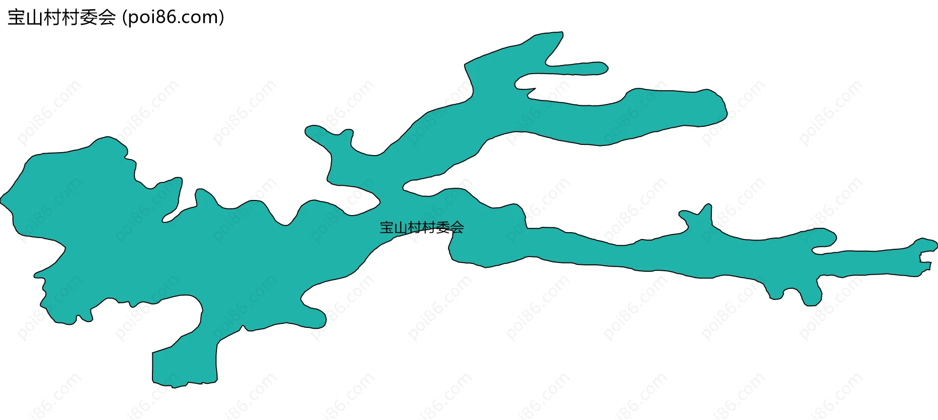 宝山村村委会边界地图