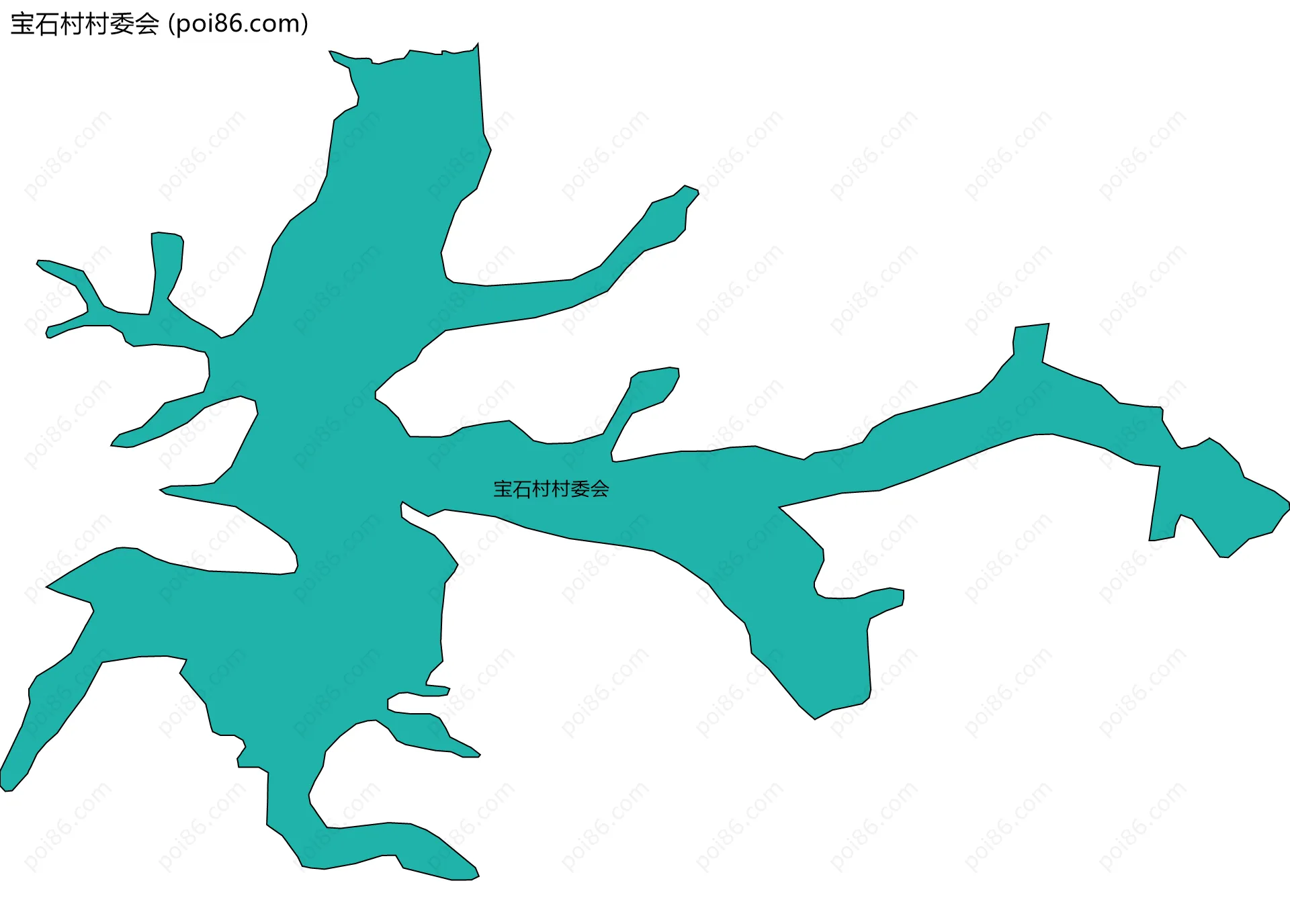 宝石村村委会边界地图