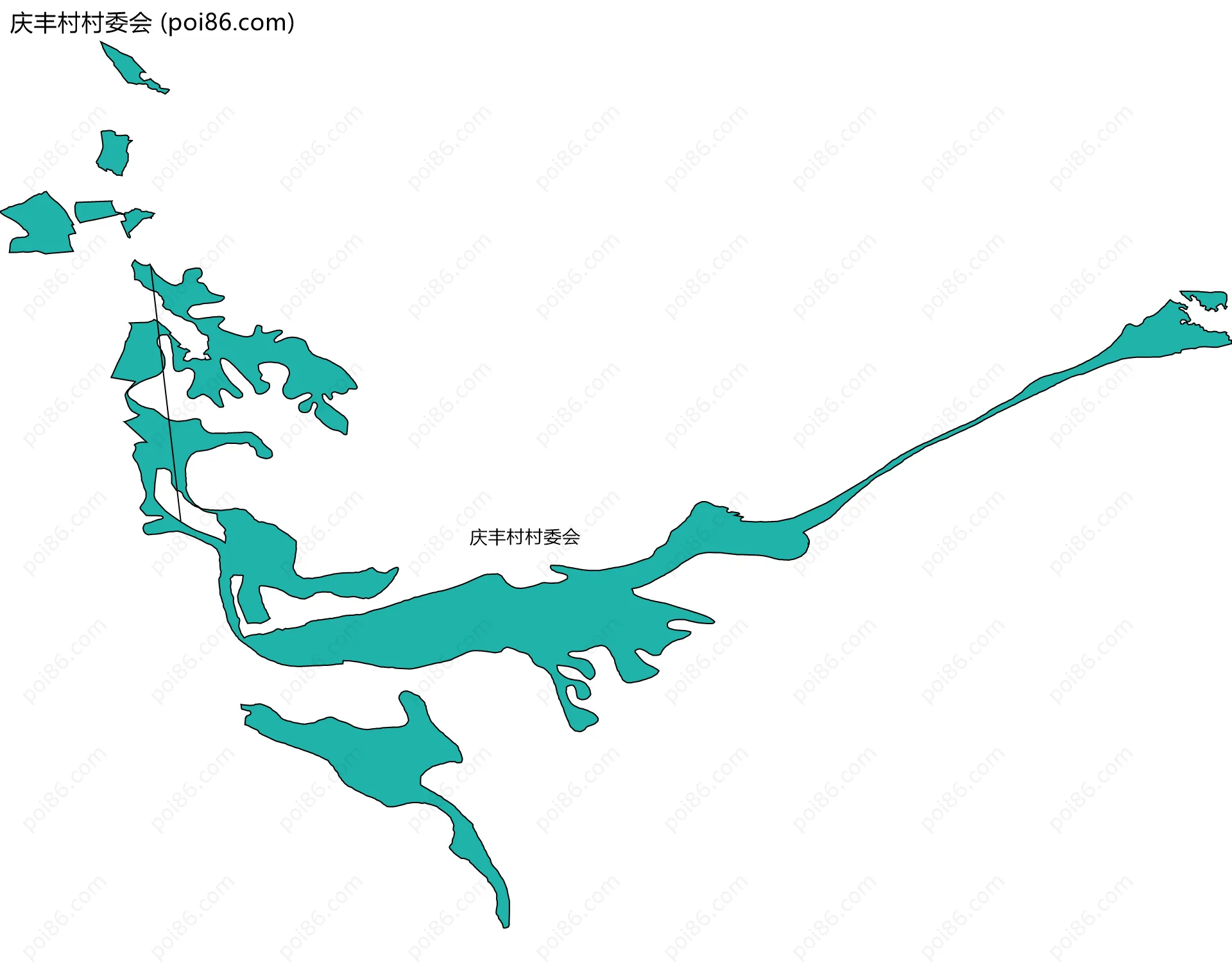 庆丰村村委会边界地图