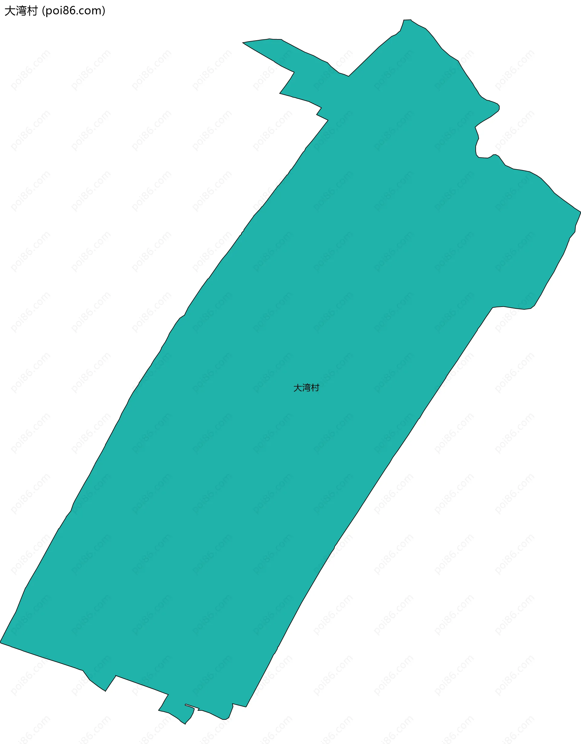 大湾村边界地图