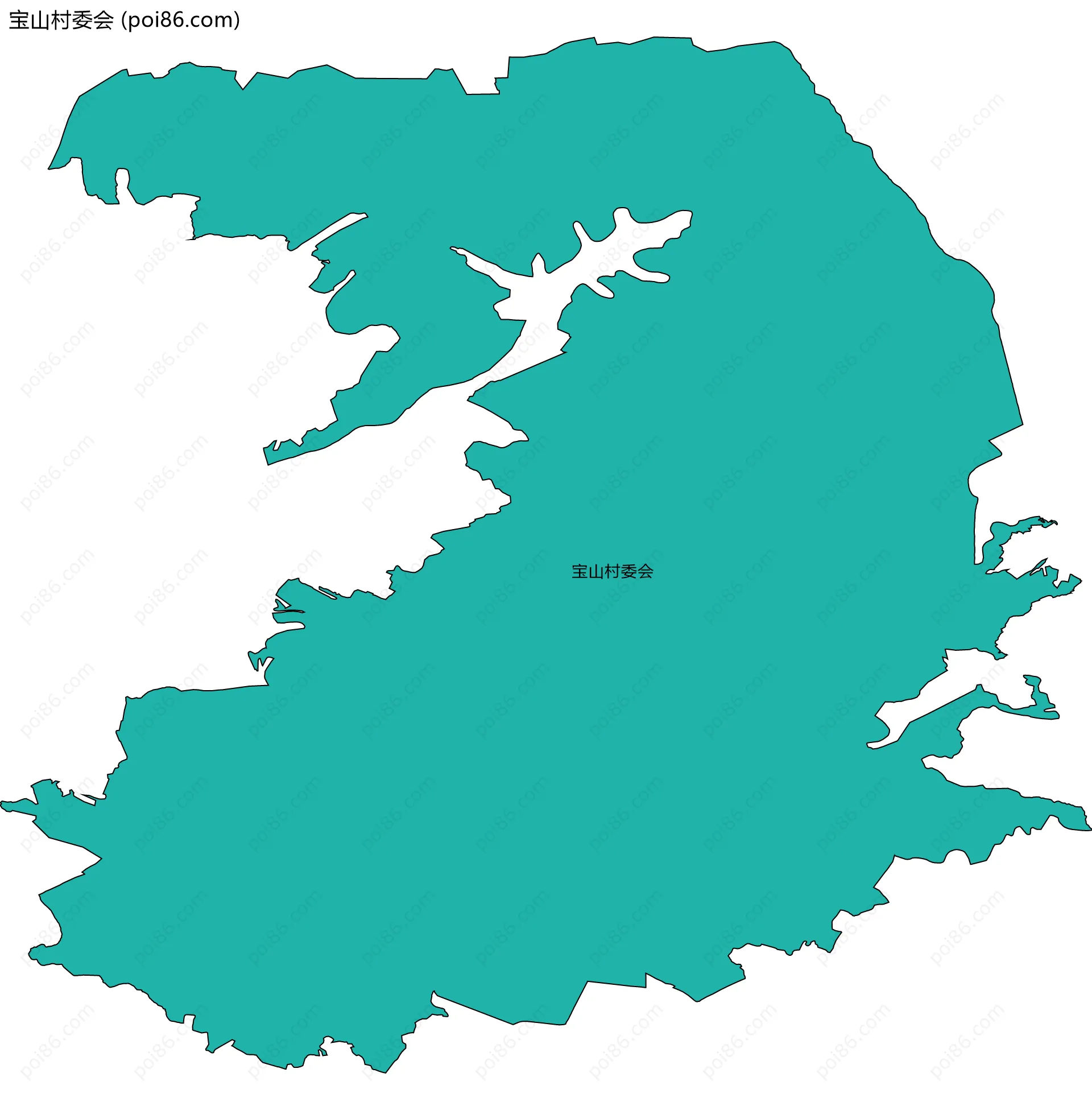 宝山村委会边界地图