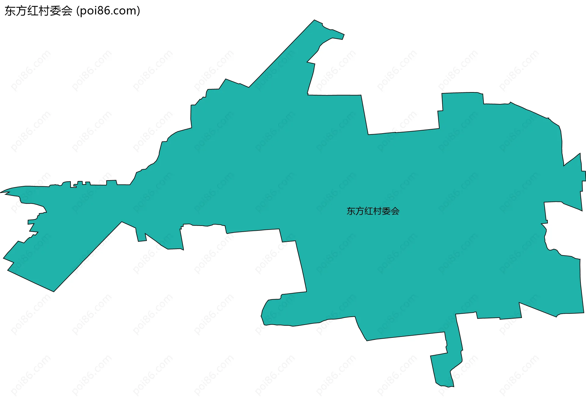 东方红村委会边界地图