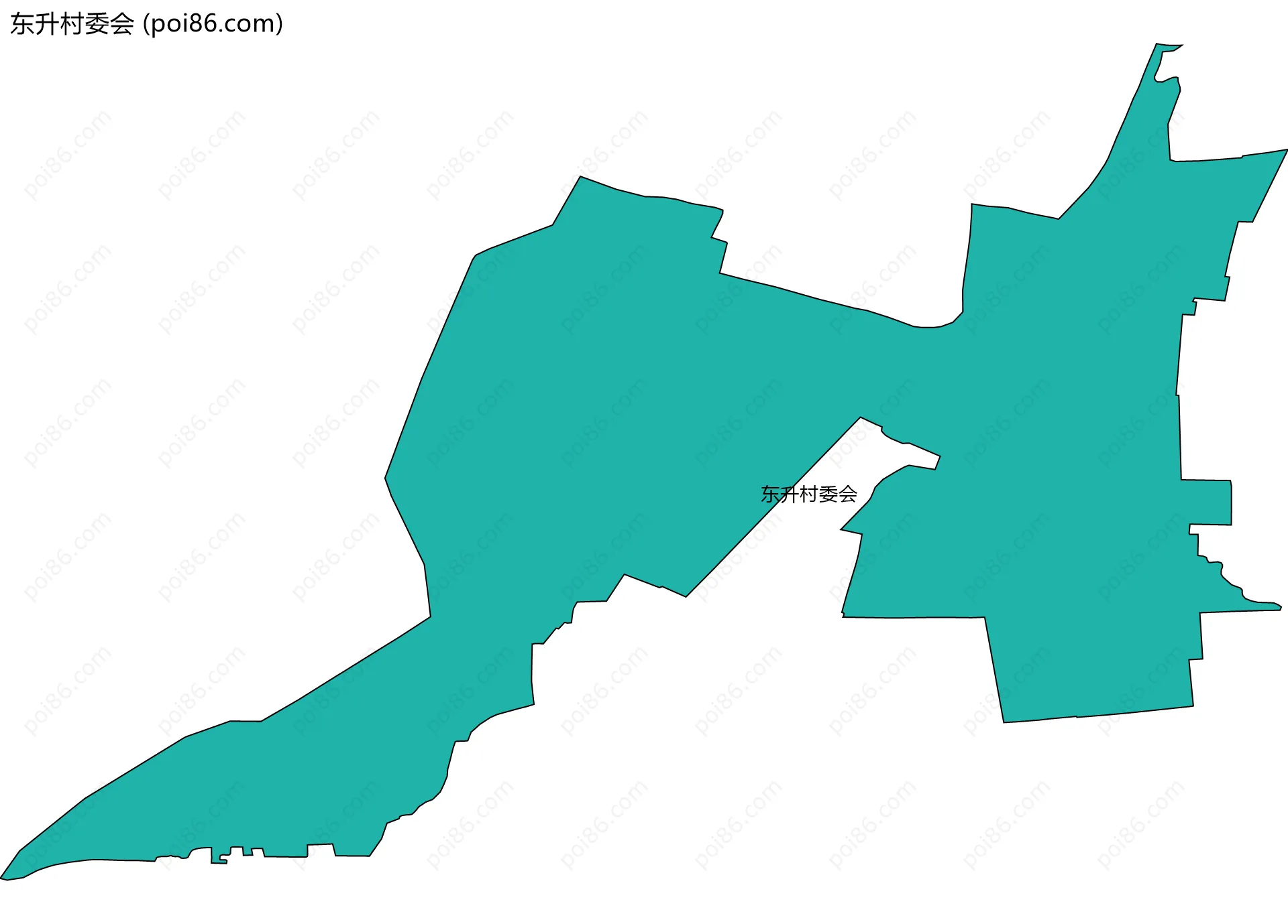东升村委会边界地图