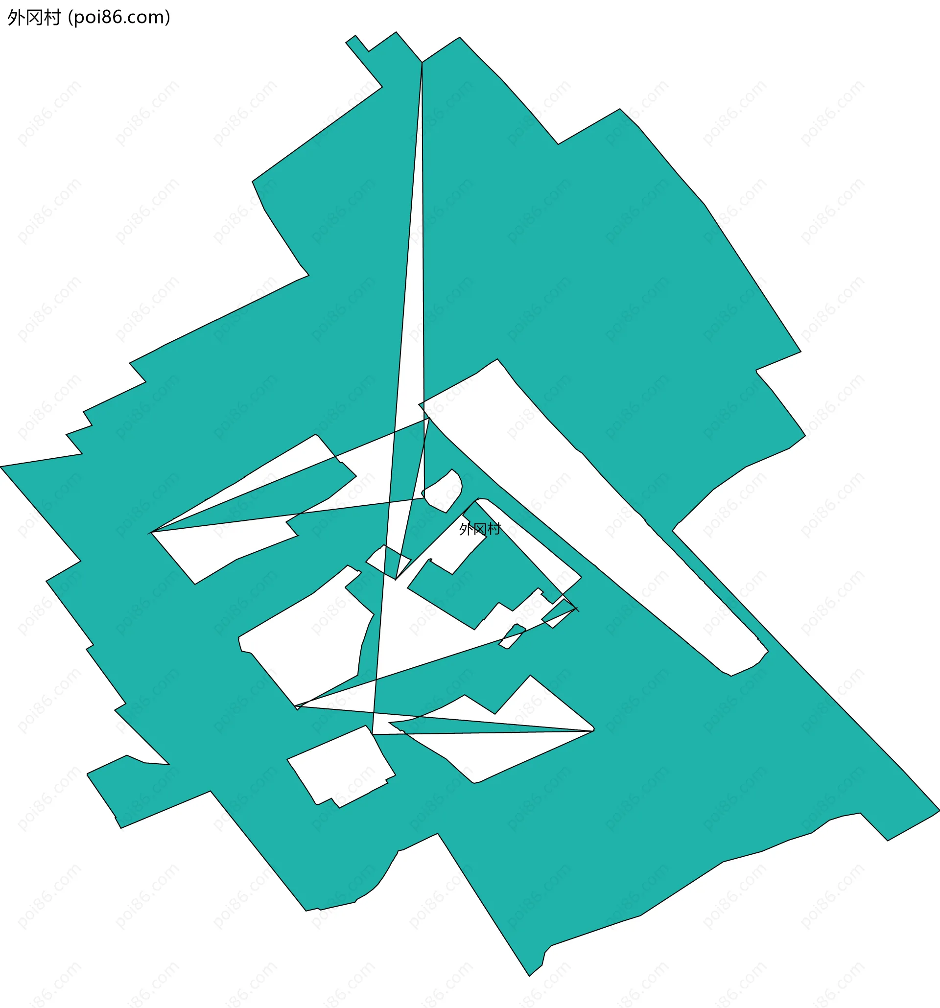 外冈村边界地图