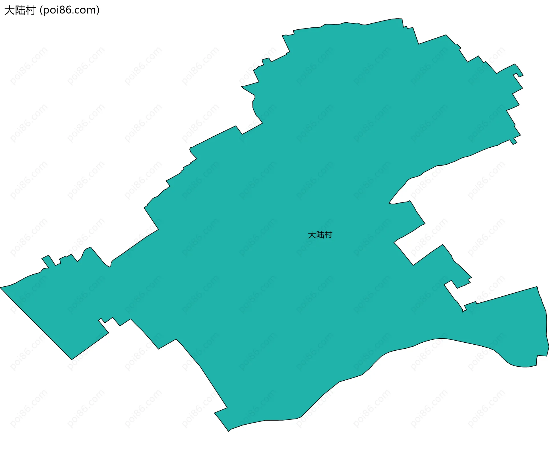 大陆村边界地图