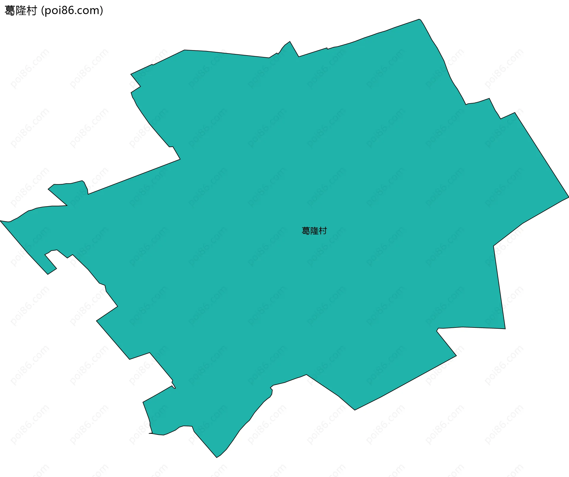 葛隆村边界地图