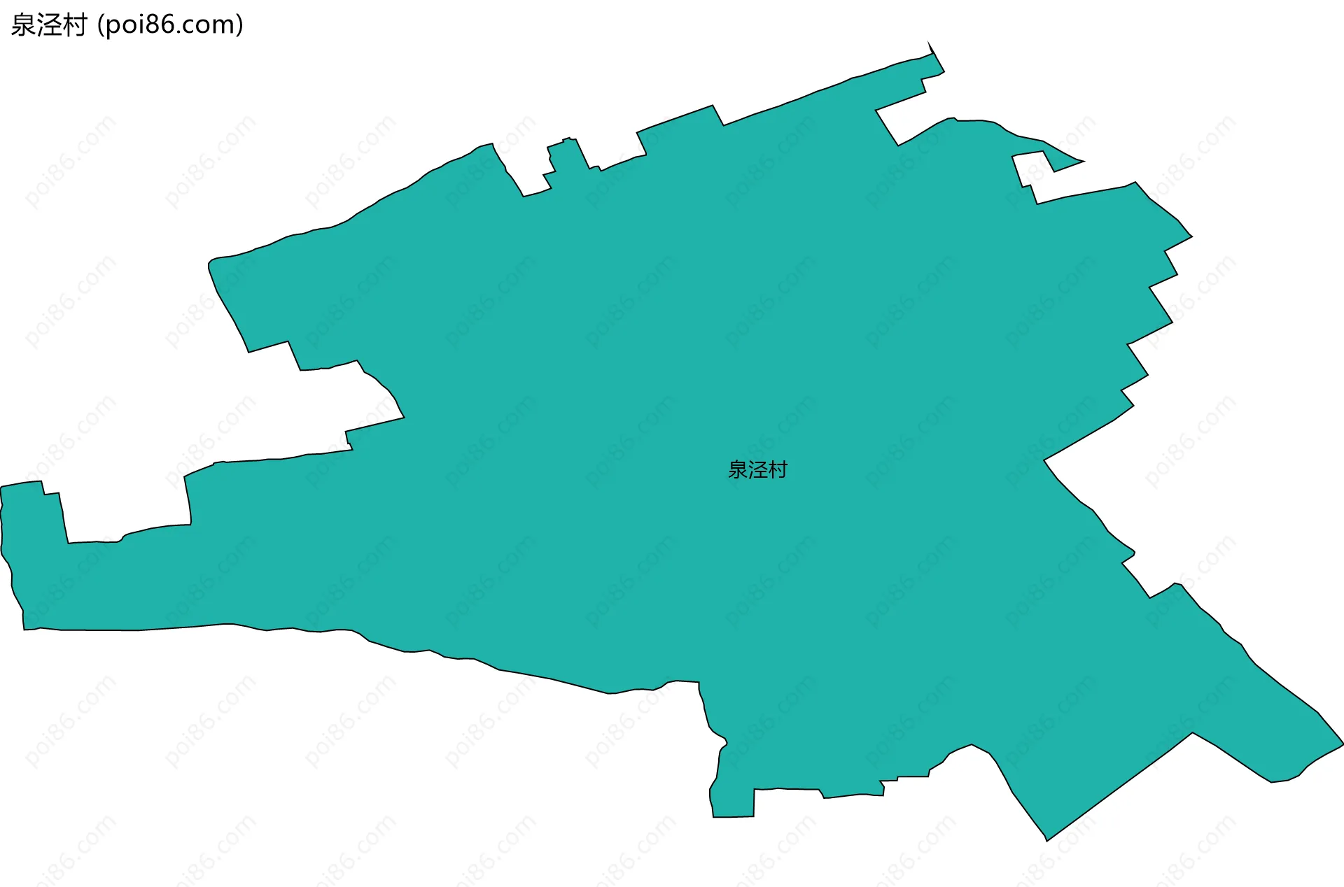 泉泾村边界地图