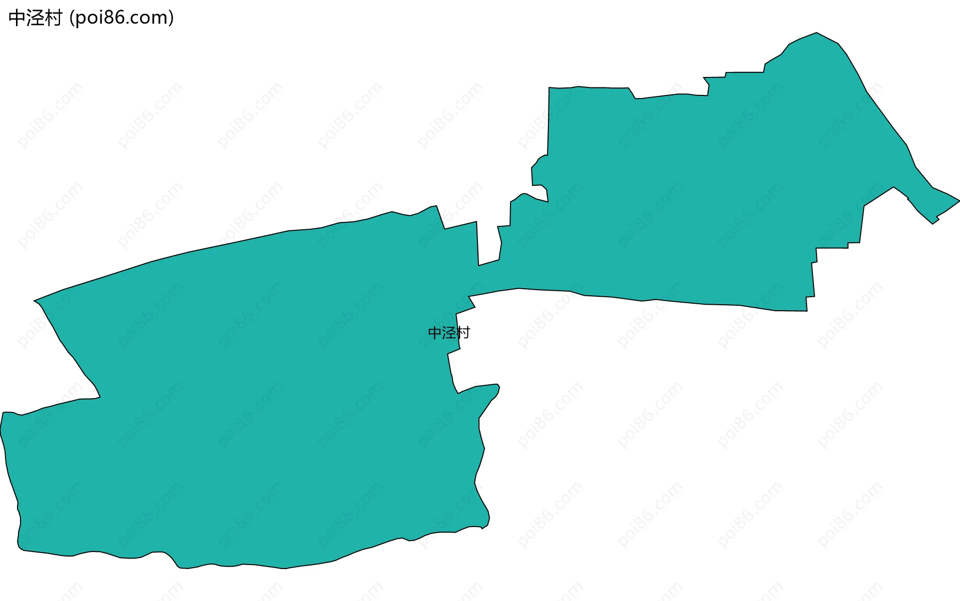 中泾村边界地图