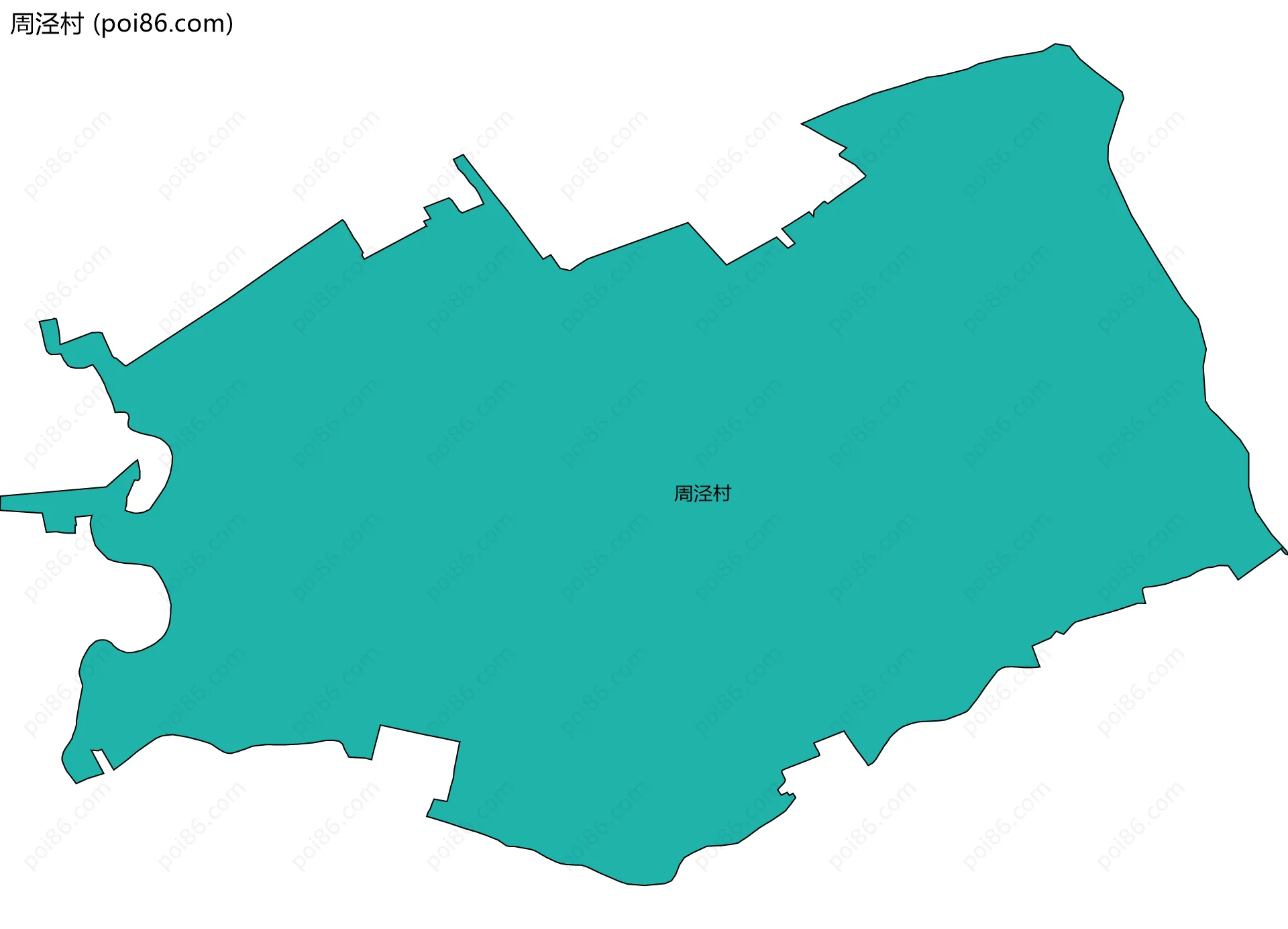 周泾村边界地图