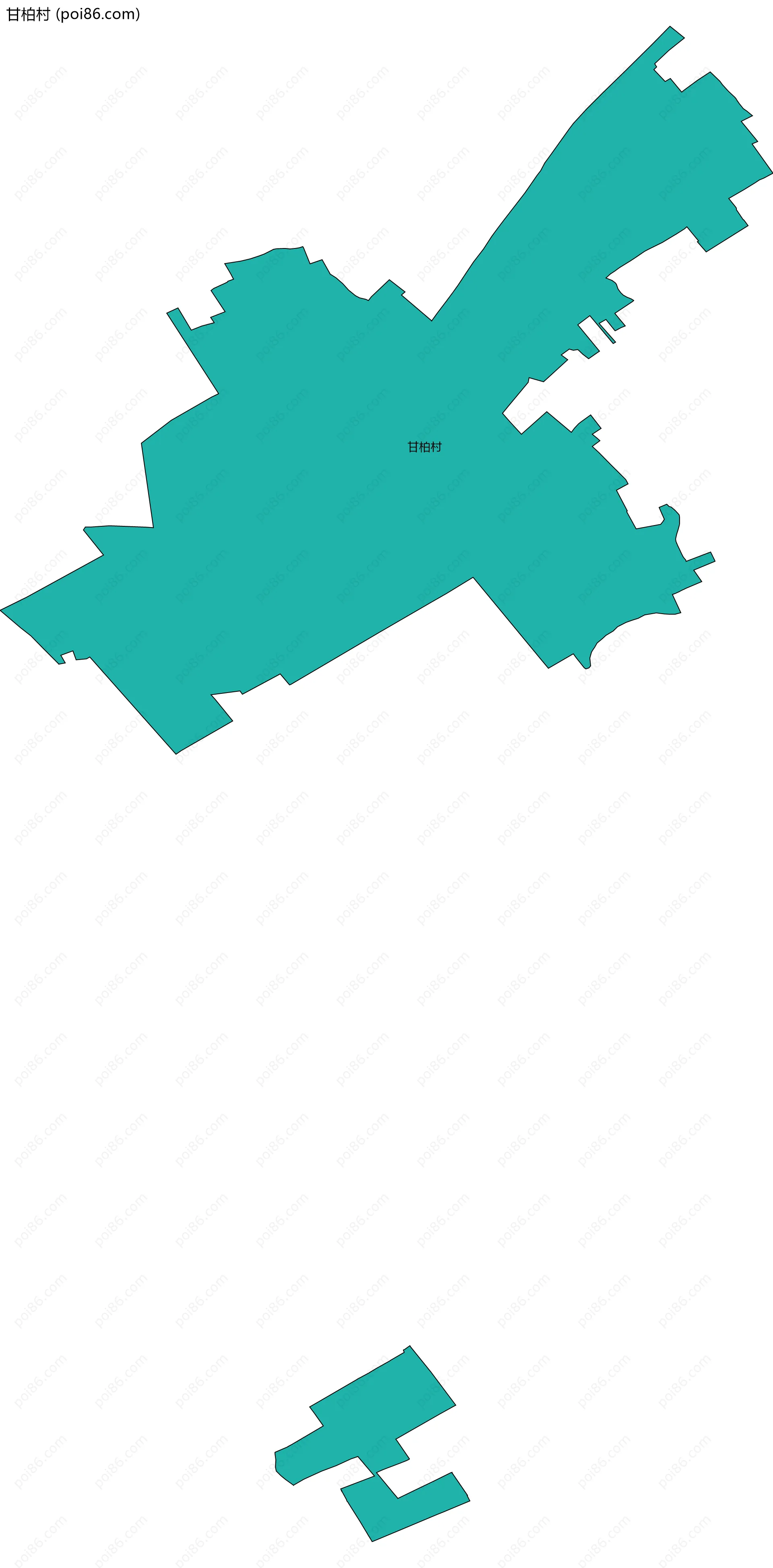 甘柏村边界地图