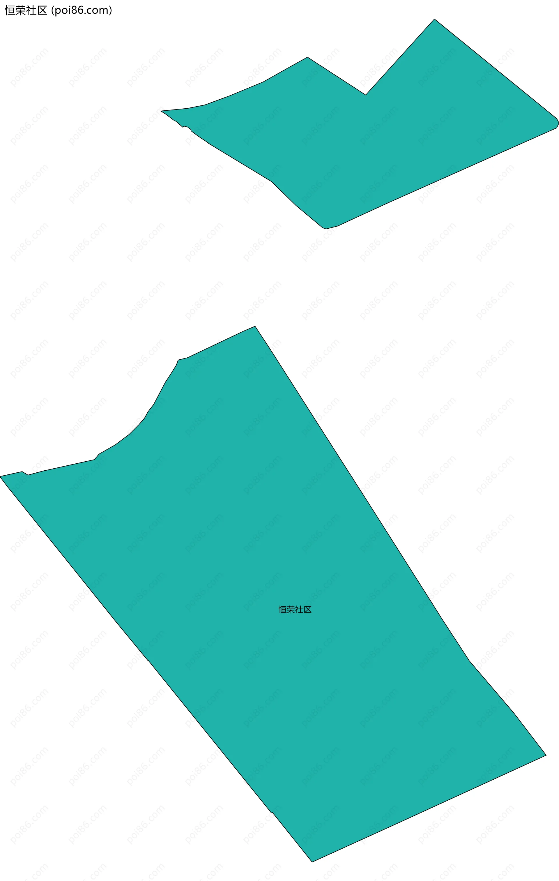 恒荣社区边界地图