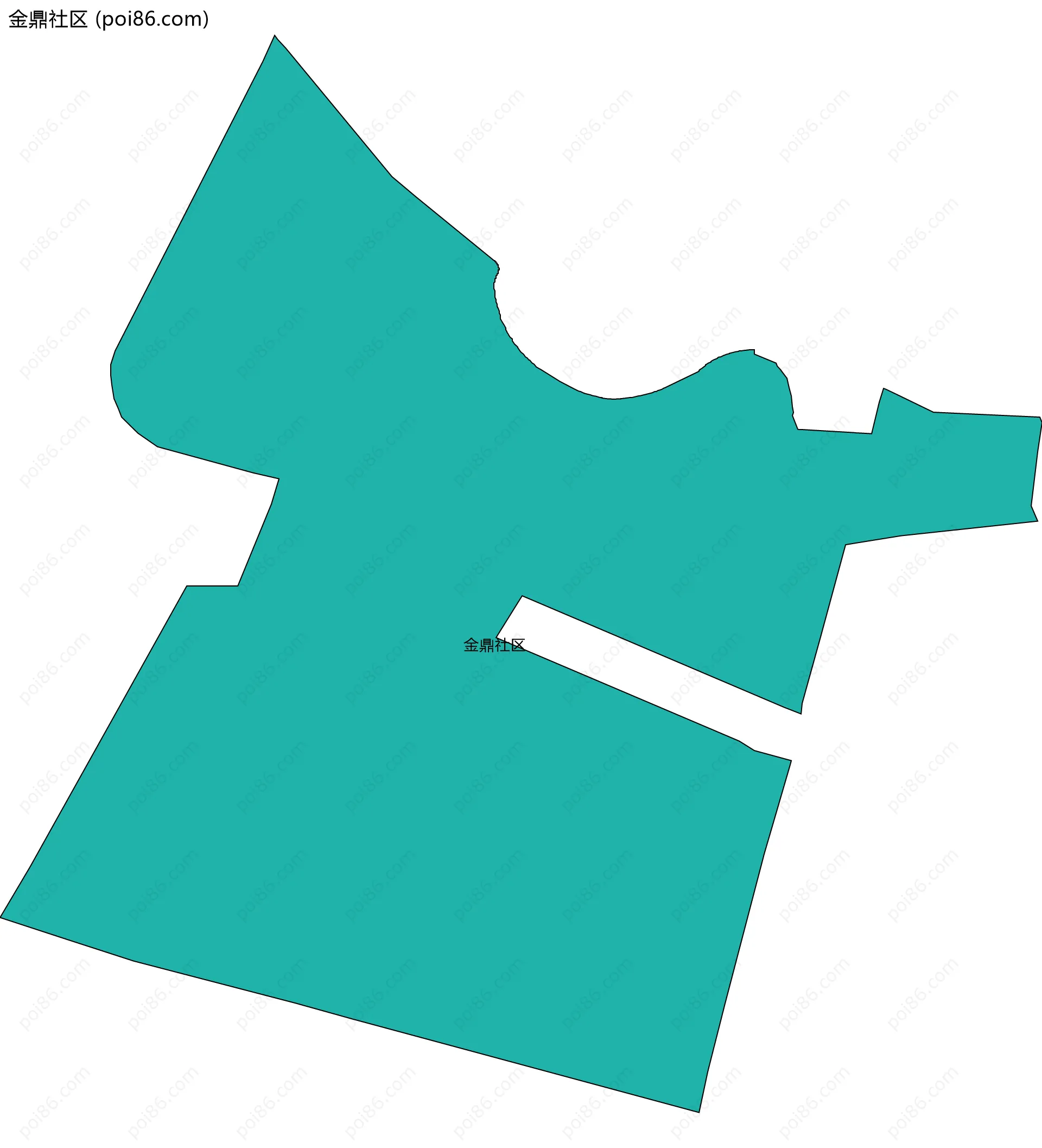 金鼎社区边界地图