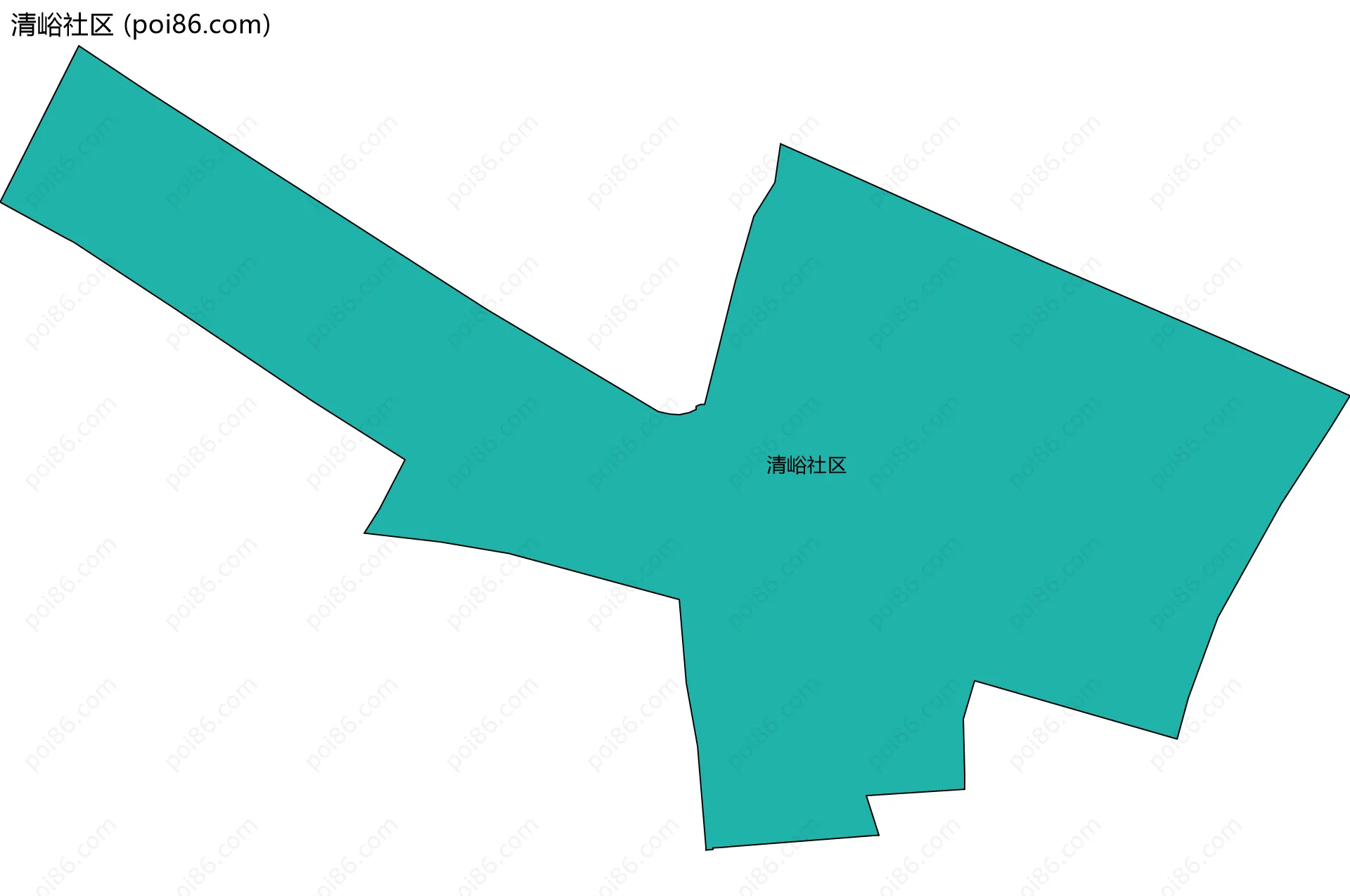清峪社区边界地图