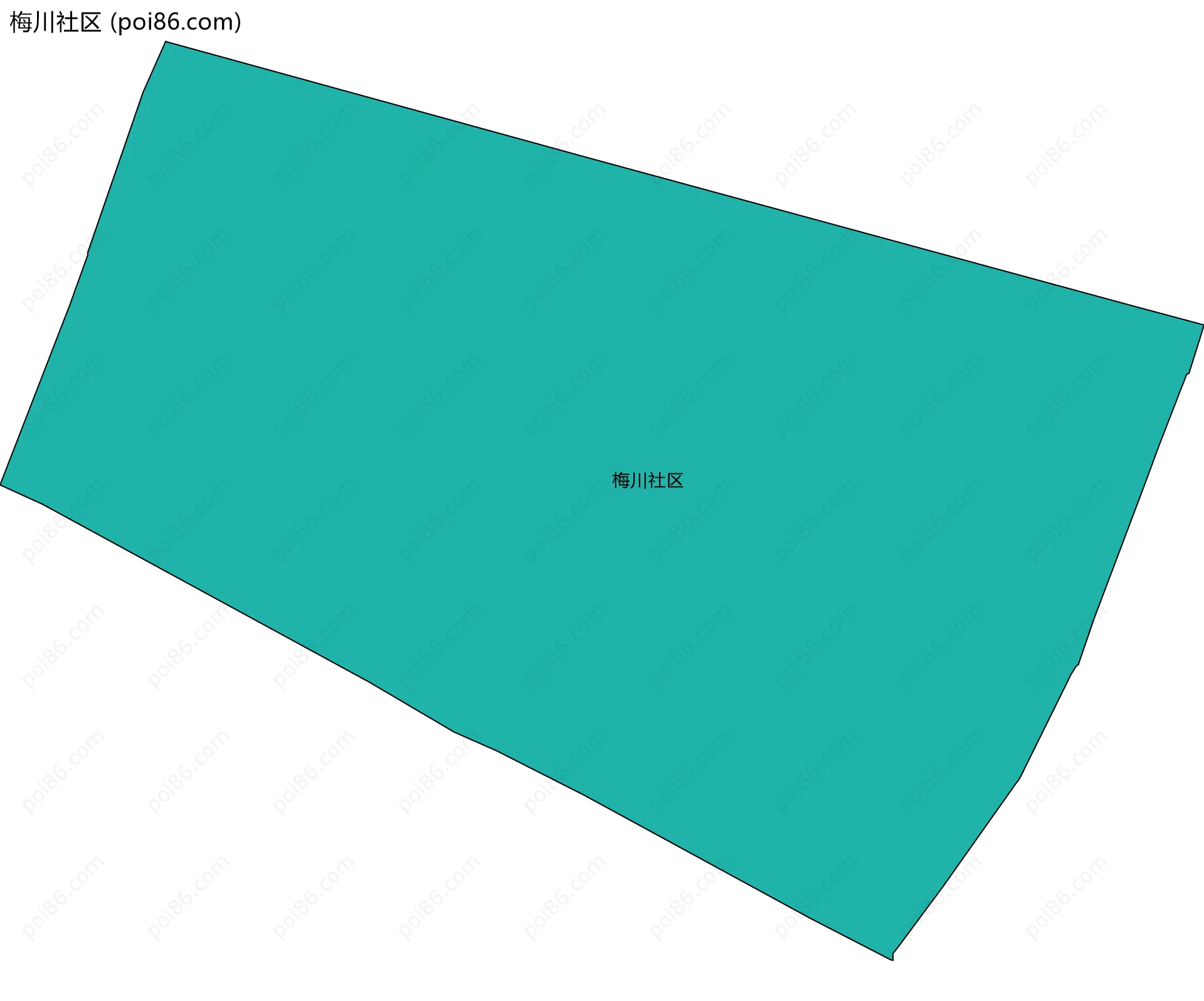 梅川社区边界地图
