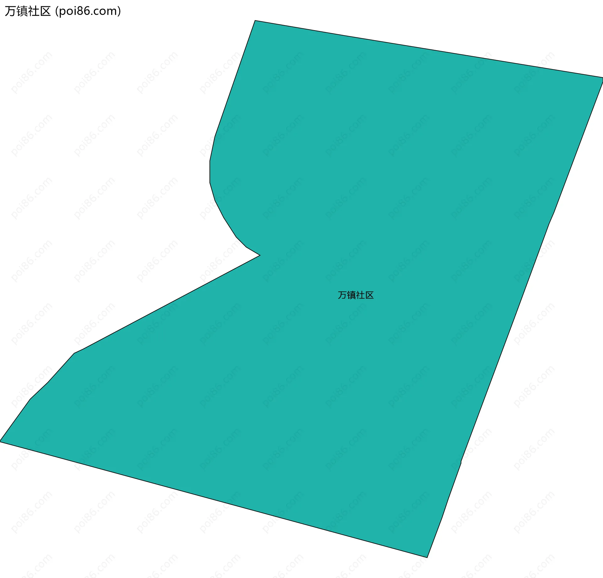 万镇社区边界地图