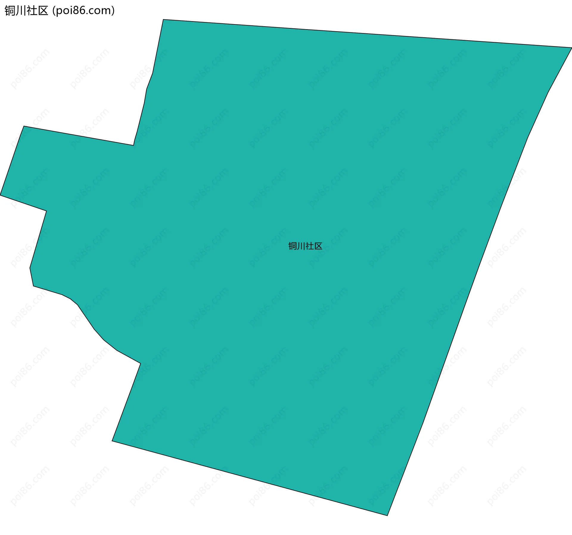 铜川社区边界地图