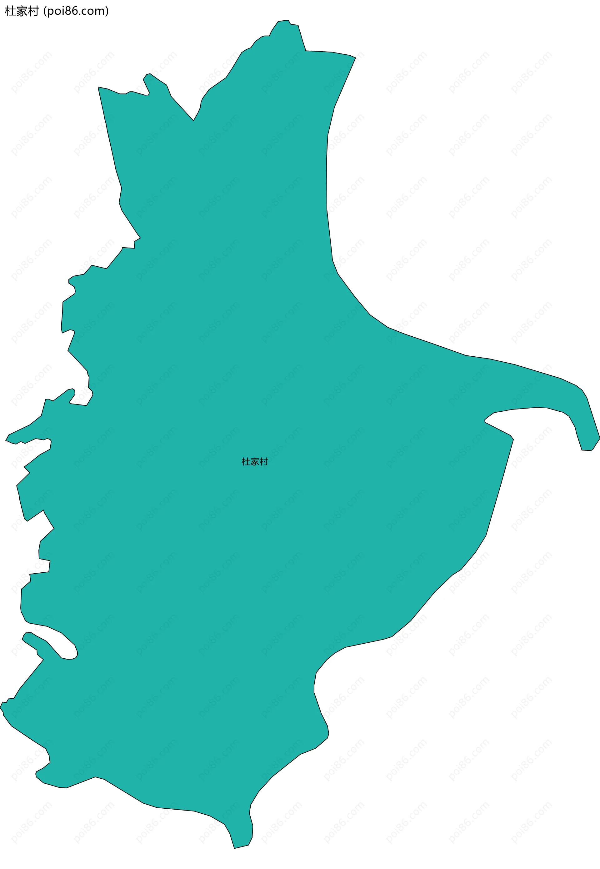 杜家村边界地图