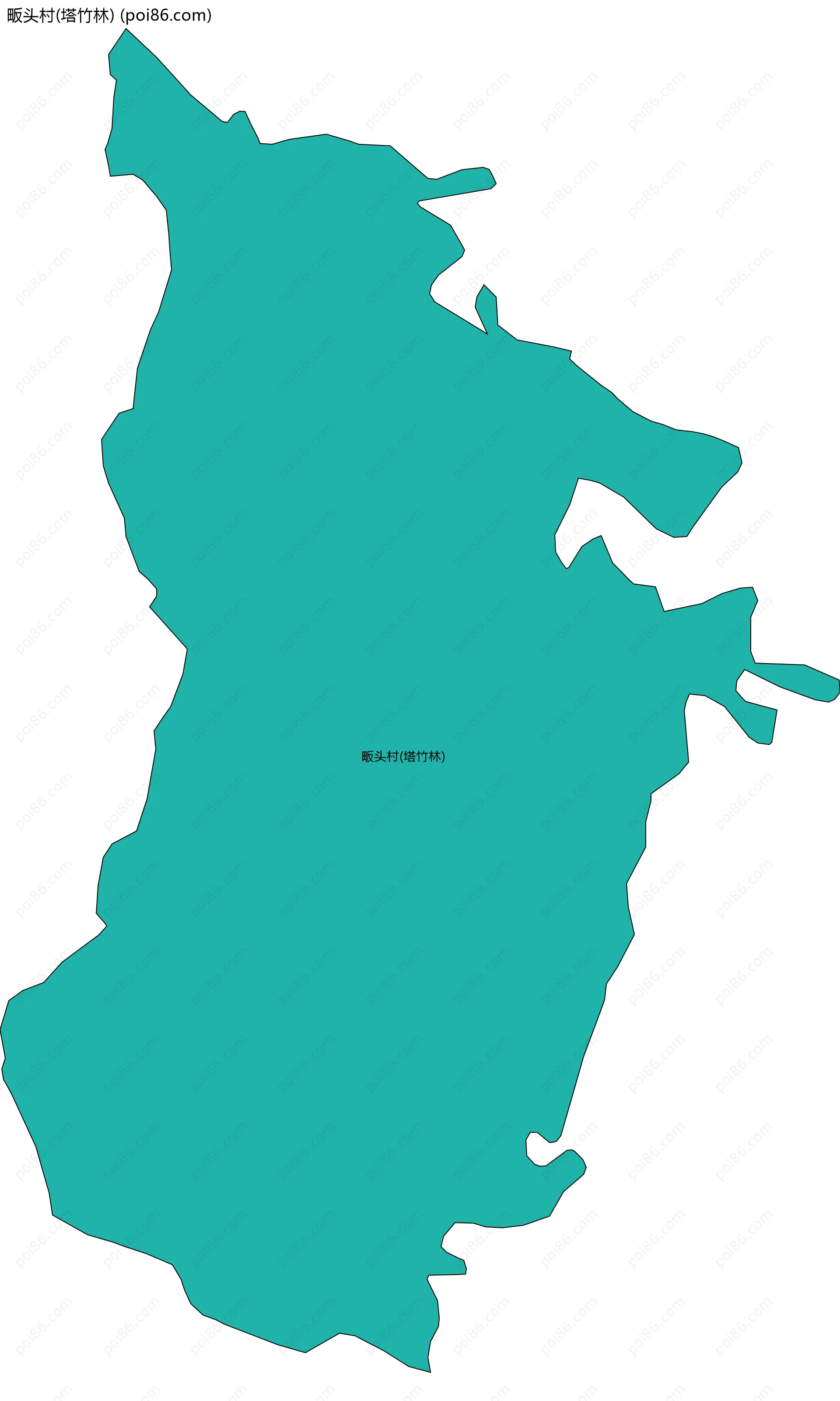 畈头村(塔竹林)边界地图