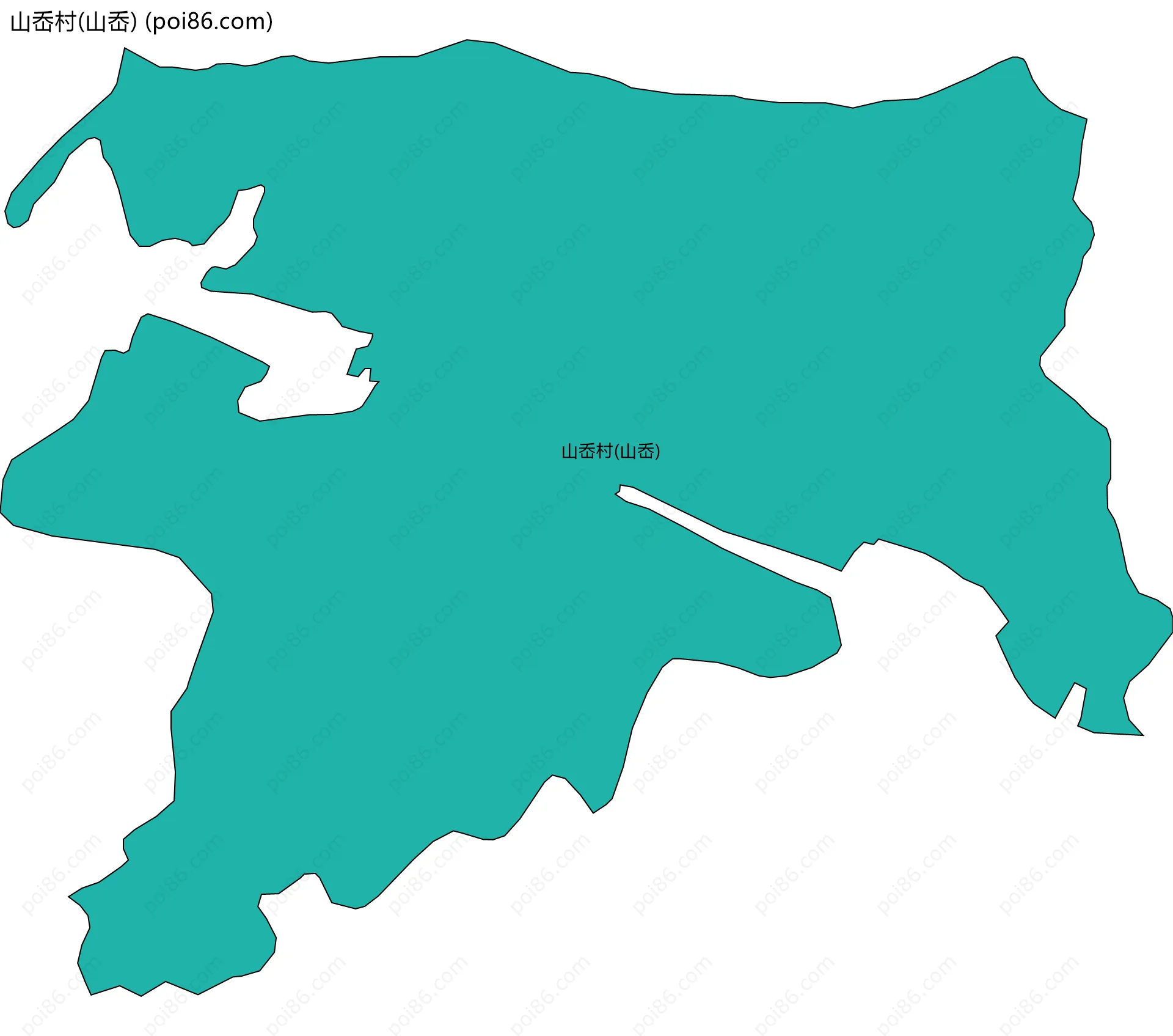 山岙村(山岙)边界地图