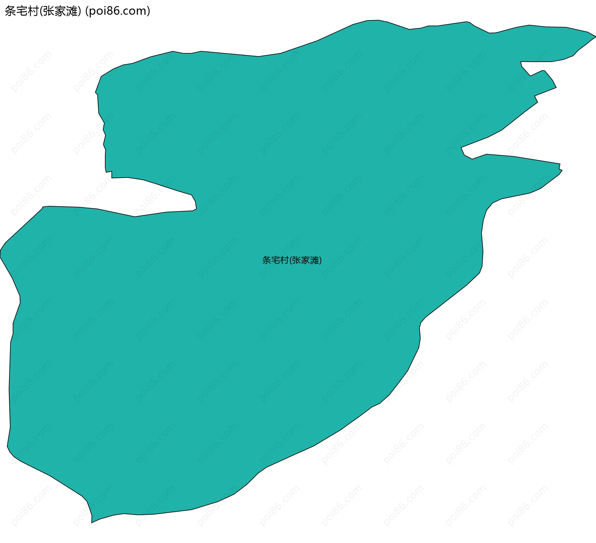 条宅村(张家滩)边界地图