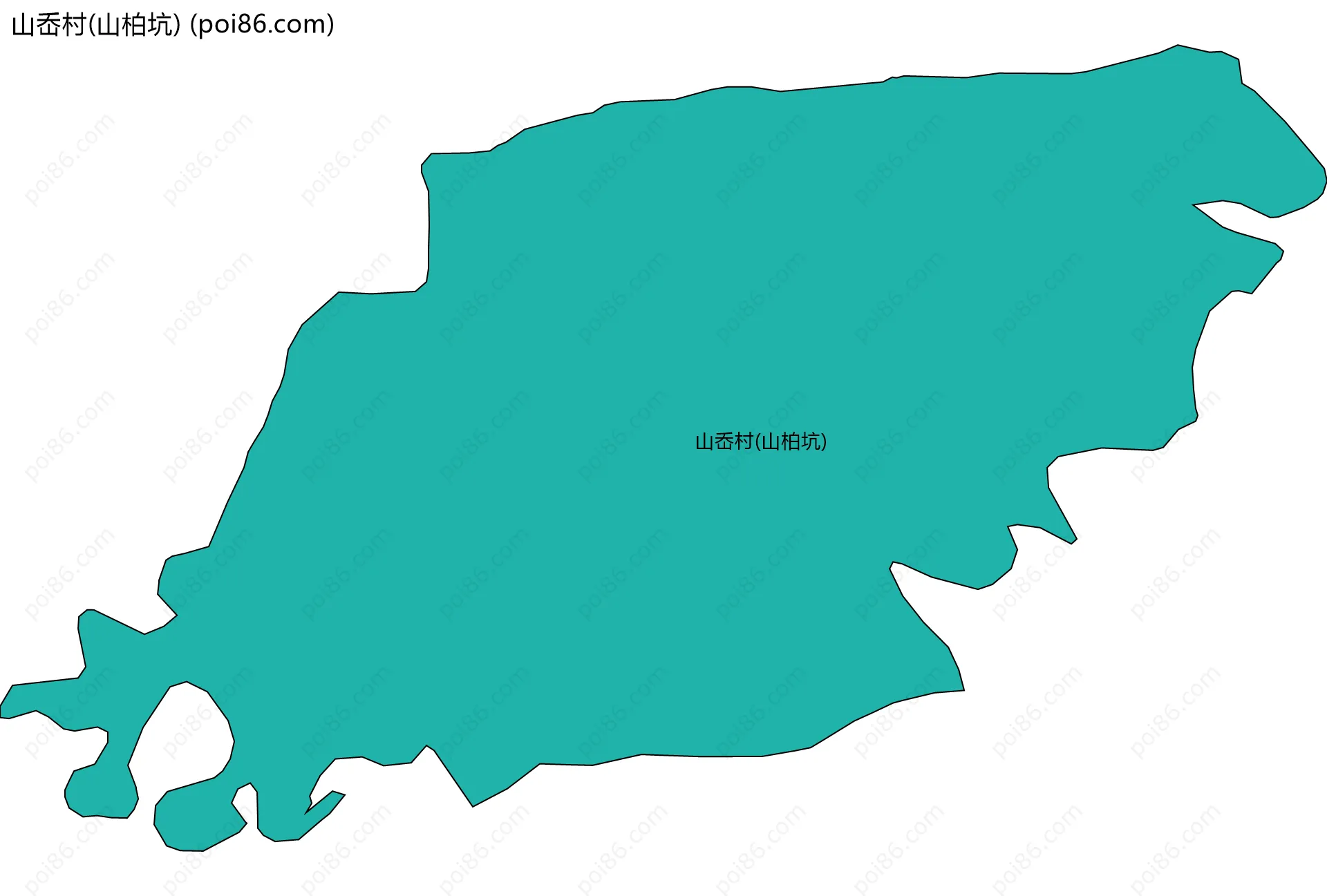 山岙村(山柏坑)边界地图