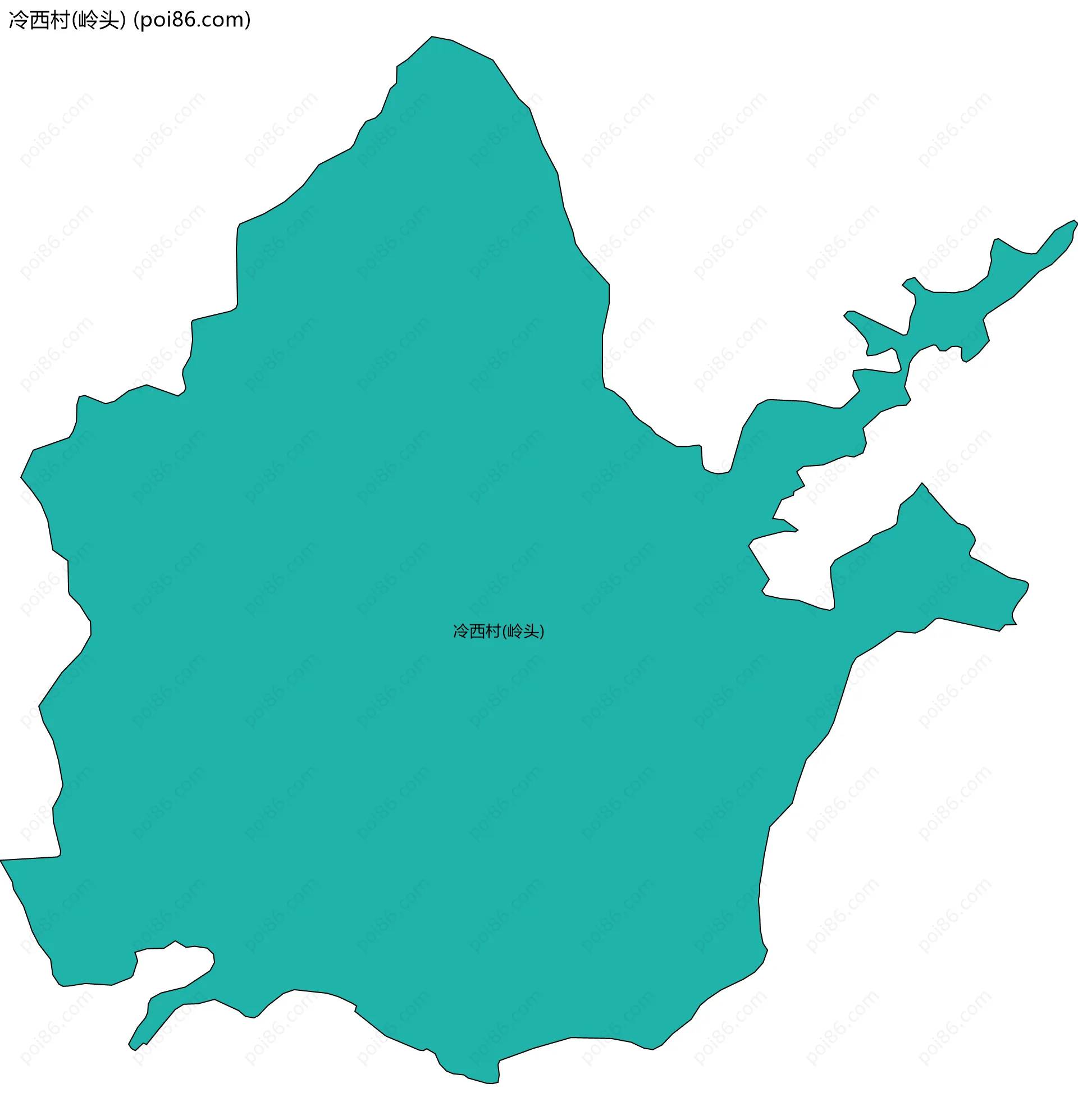 冷西村(岭头)边界地图