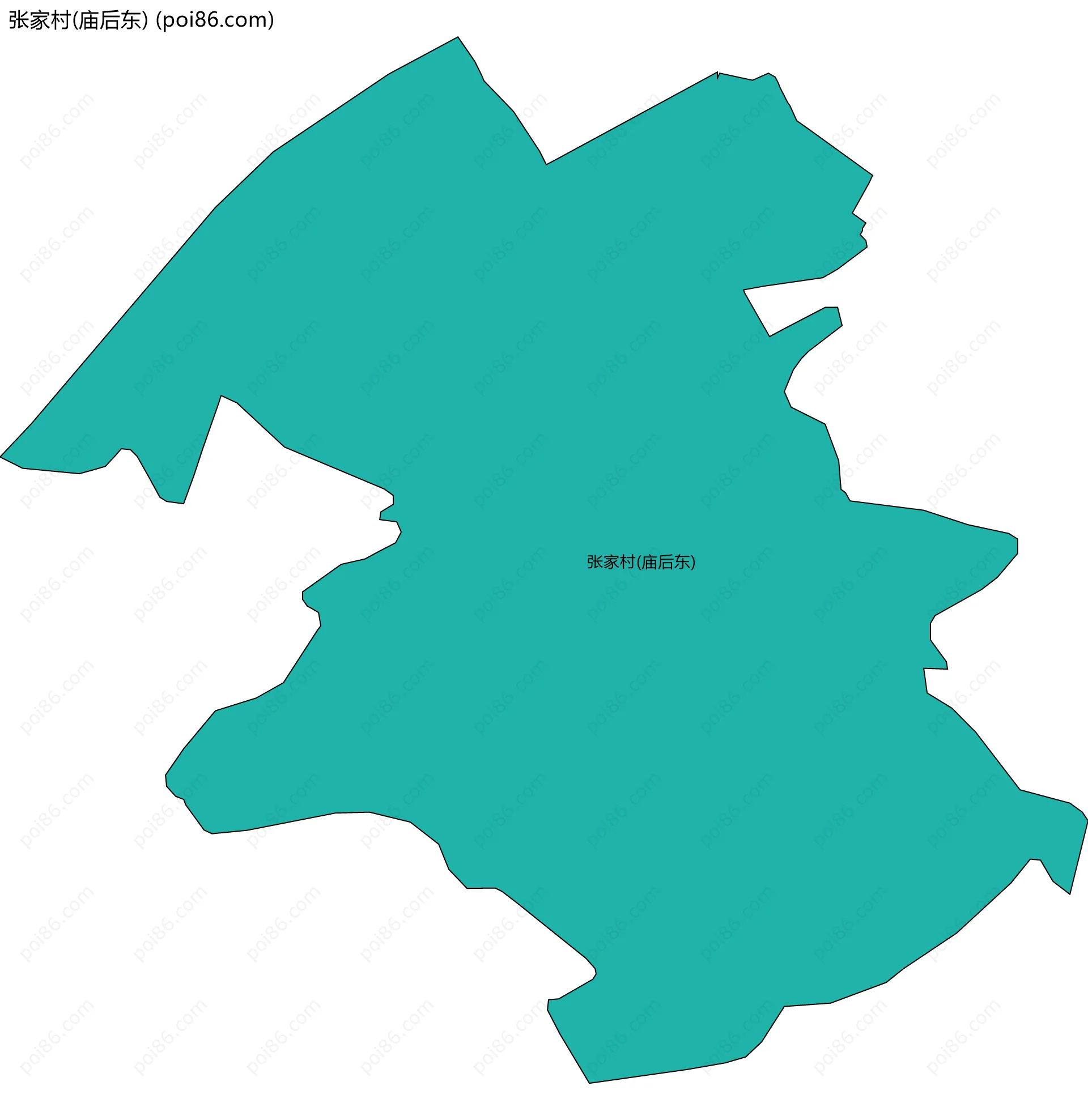 张家村(庙后东)边界地图