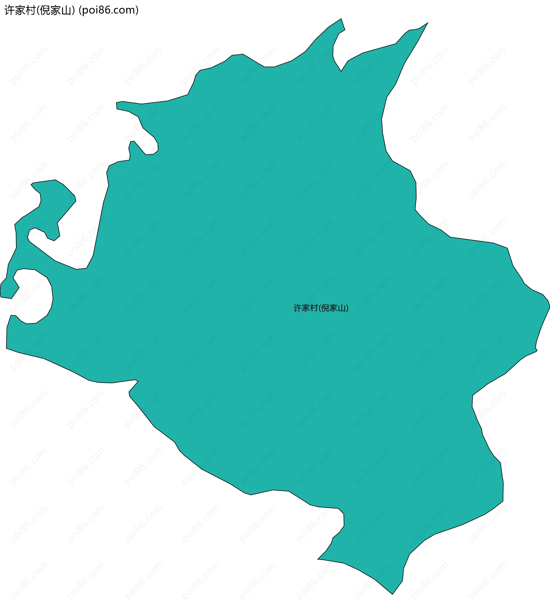 许家村(倪家山)边界地图