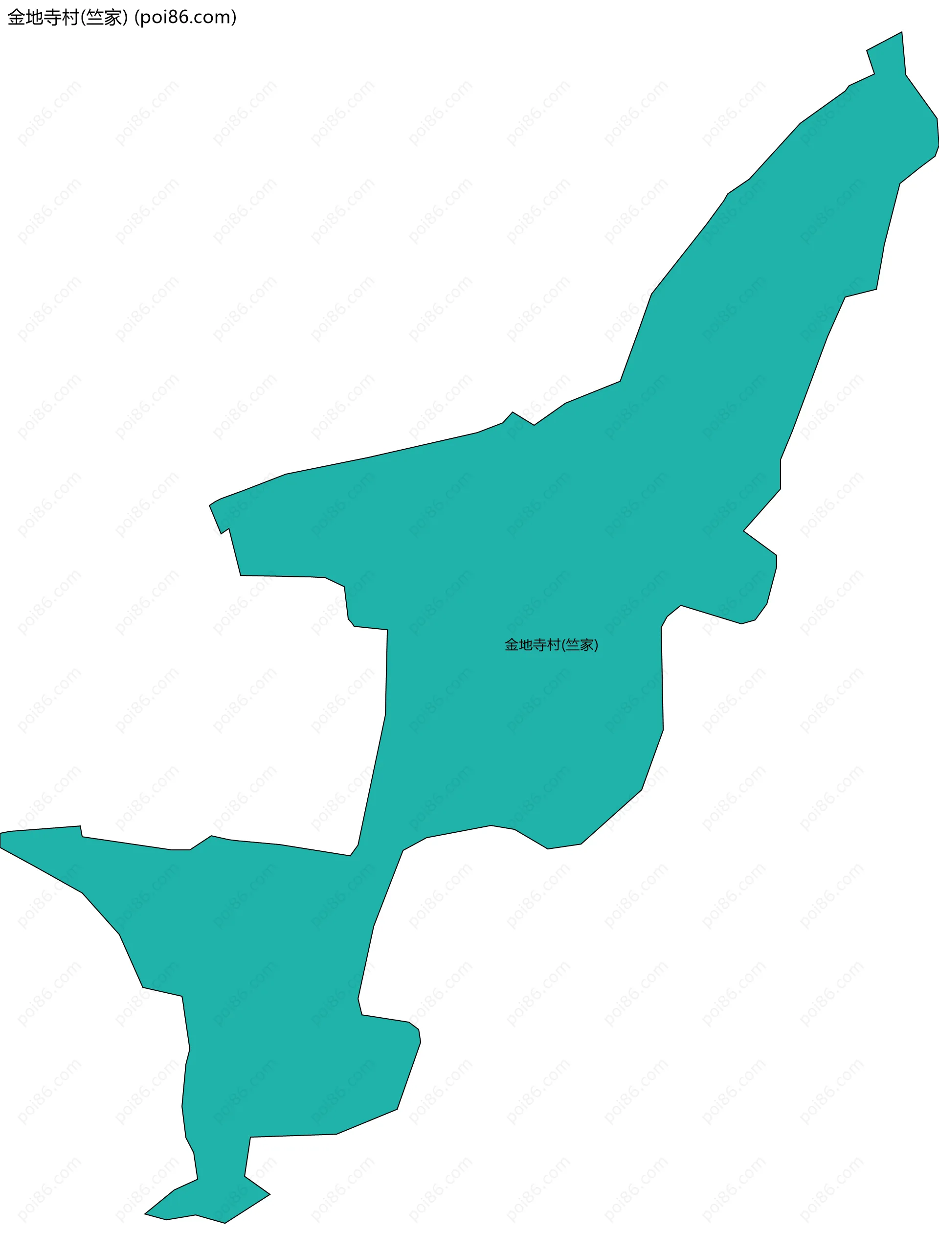 金地寺村(竺家)边界地图