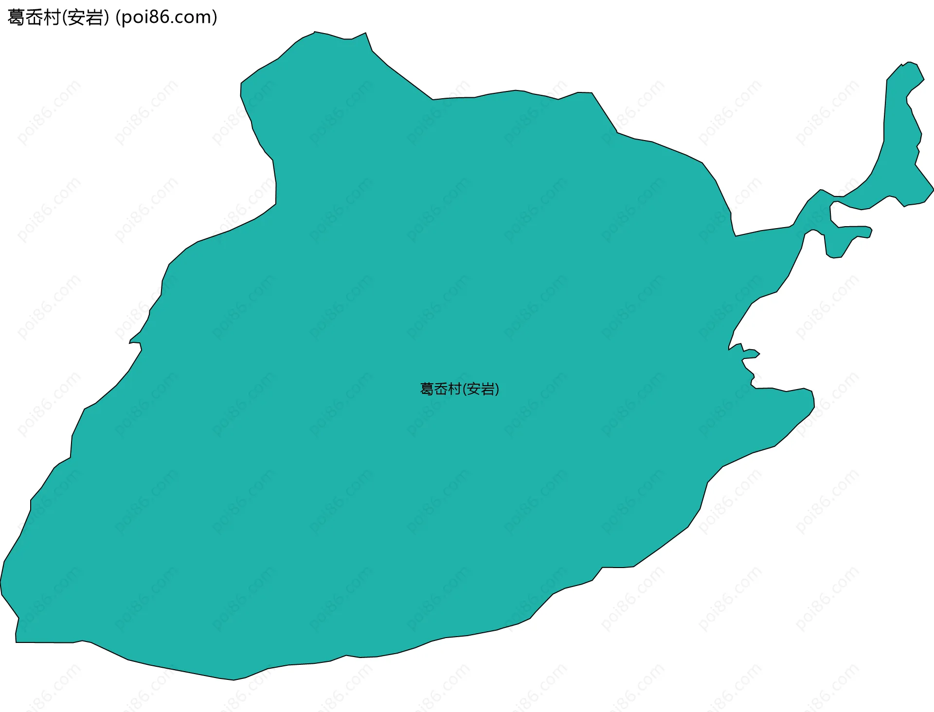 葛岙村(安岩)边界地图