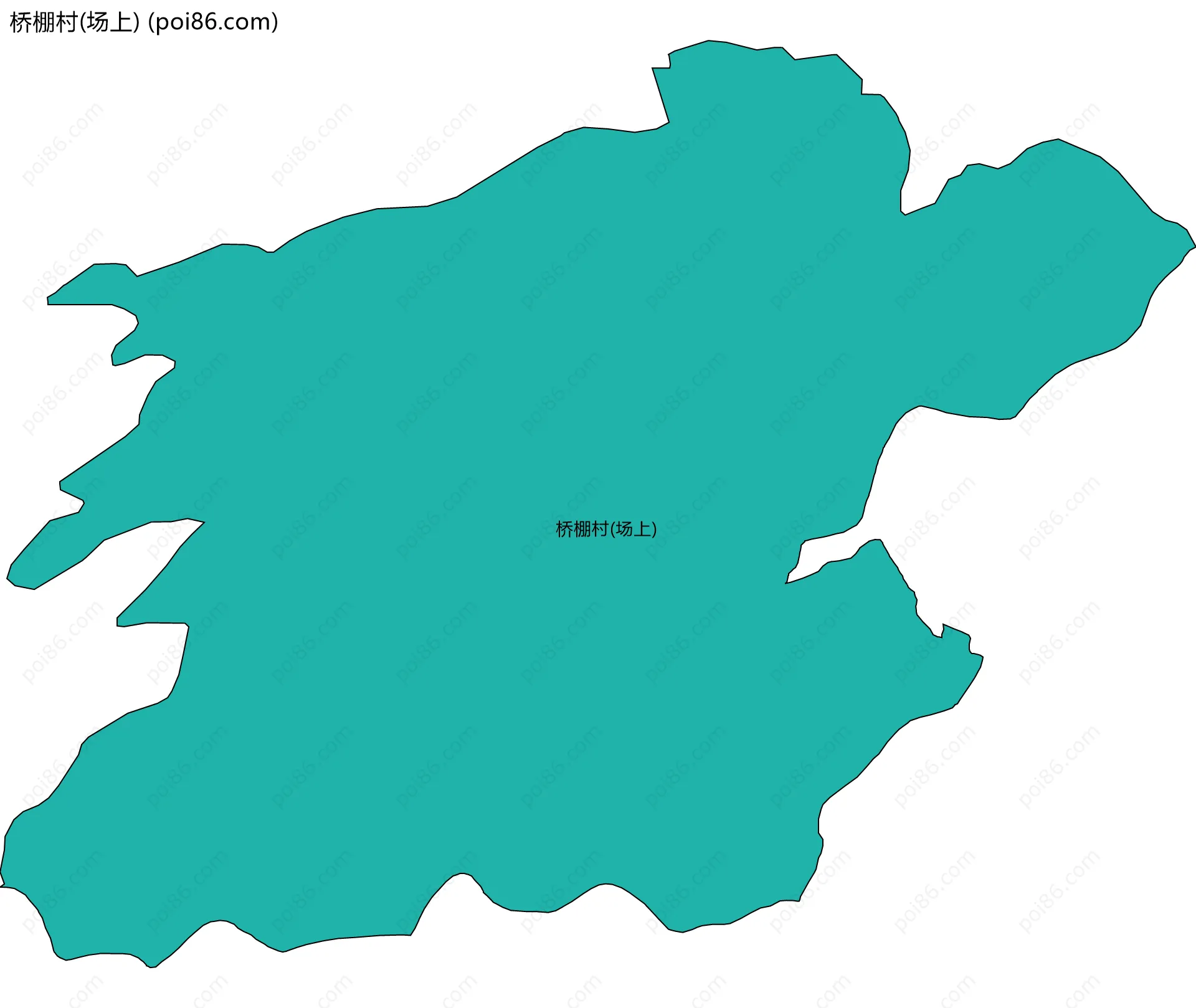 桥棚村(场上)边界地图