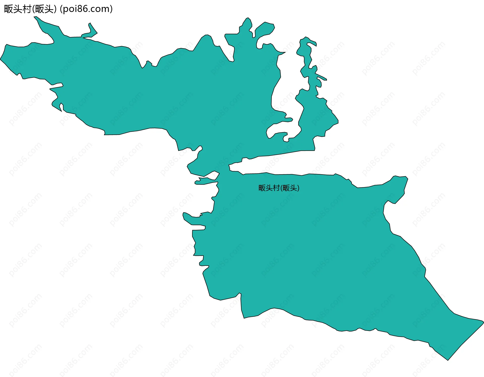 畈头村(畈头)边界地图